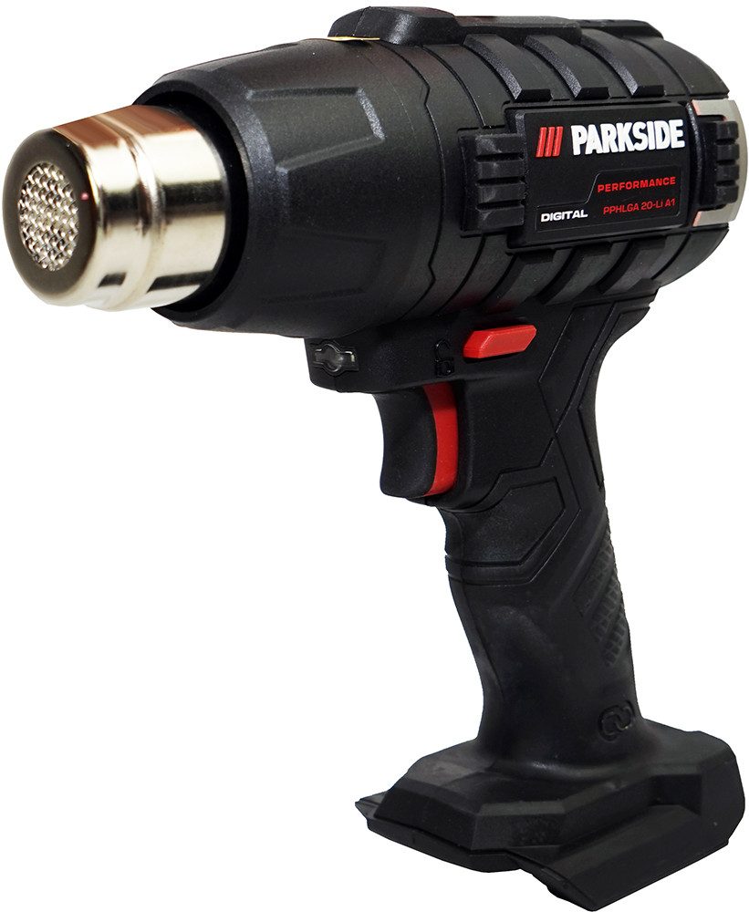 PARKSIDE PERFORMANCE® Akku-Heißluftgebläse 20V Akku Heißluftpistole Heißluftfön PPHLGA 20 (ohne Akku), bis max. 500 °C, 6-stufig einstellbares Gebläse