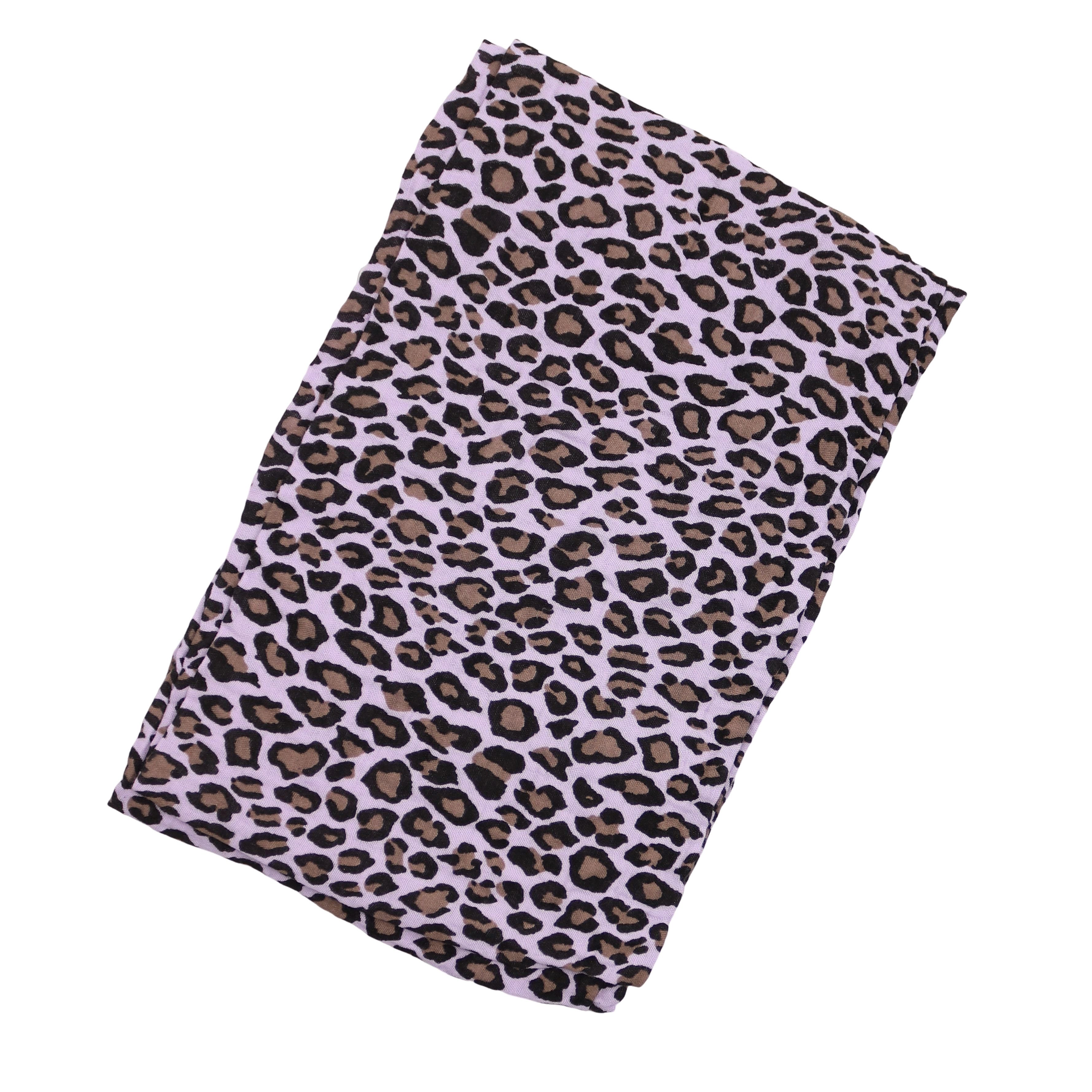 MIRROSI Loop Damen Schal aus Musellin, Made in Italy 70x20cm, Leo, Schlauchschal, (Zweimal um den Hals wickelbar, ca.70x20cm), Damen Halstuch ideal für Frühling, Sommer oder Herbst