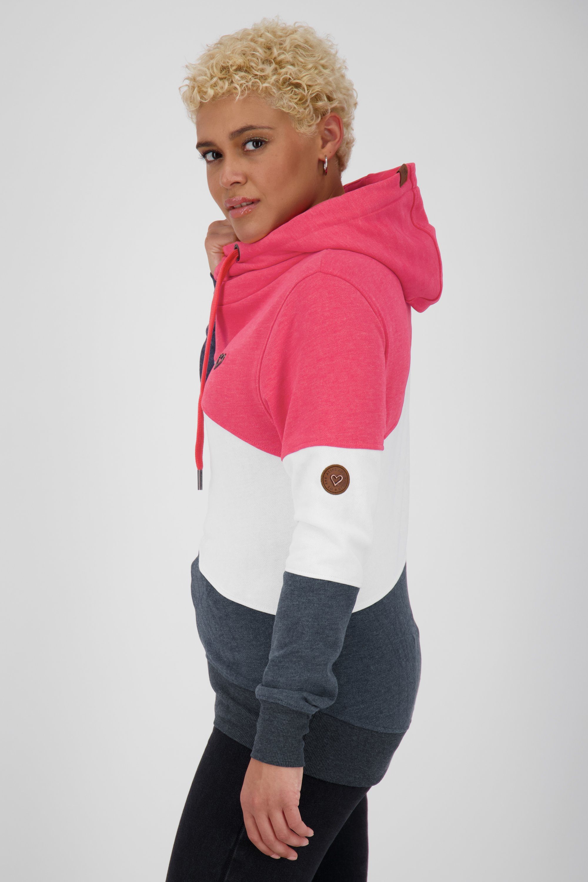 Sweatshirt & fuchsia Sweatshirt Damen Alife StacyAK Kickin Kapuzensweatshirt