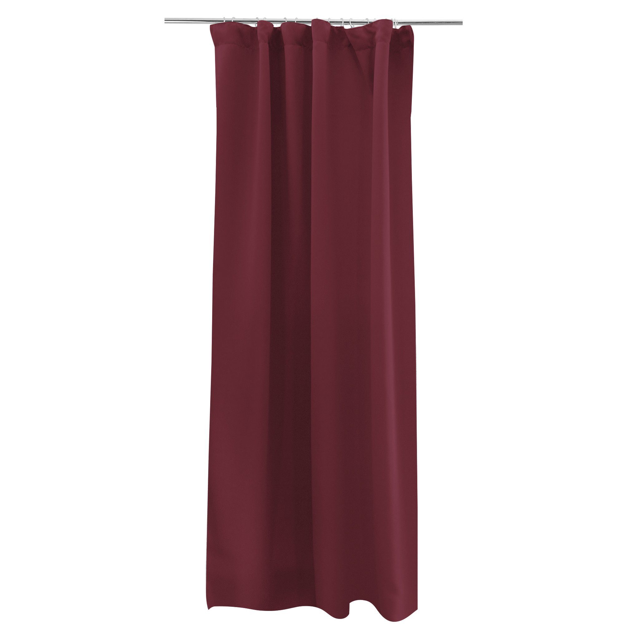Victoria M. Verdunkelungsvorhang Verdunkelungsvorhang Vorhang mit Kräuselband 140x245 bordeaux AURORA (1 St), Kräuselband, verdunkelnd, Polyester