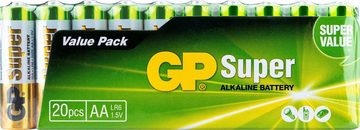 GP Batteries 20er Pack Super Alkaline AA Batterie, LR6 (1,5 V, 20 St)
