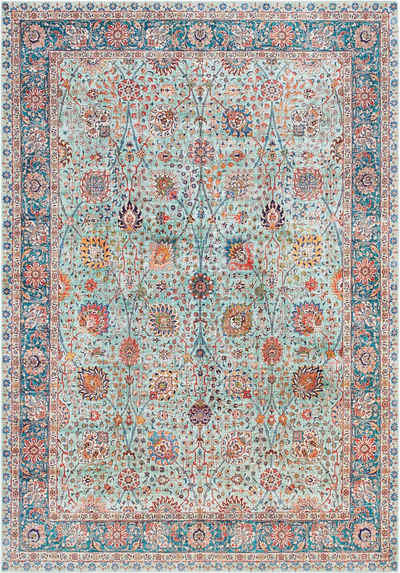 Teppich Mahal, ELLE DECORATION, rechteckig, Höhe: 5 mm, Orient Optik, Vintage Design, gekettelt, kräftige Farben