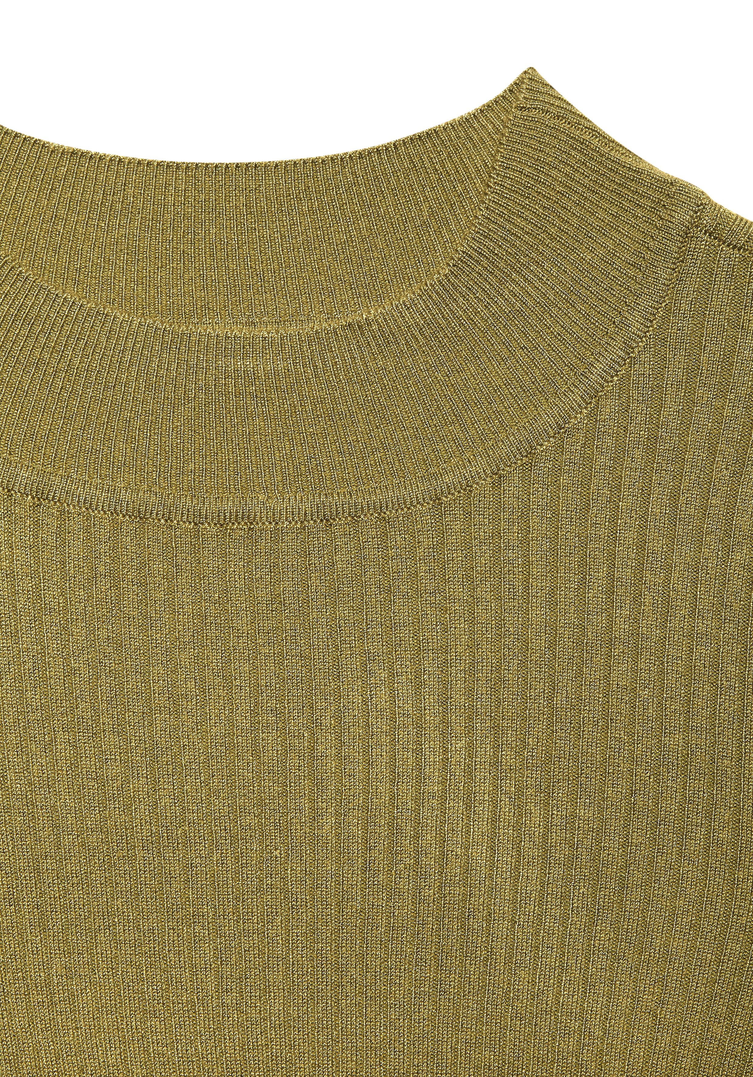 LASCANA Kurzarmpullover mit Rippstruktur, figurbetonter Strickpullover, Basic