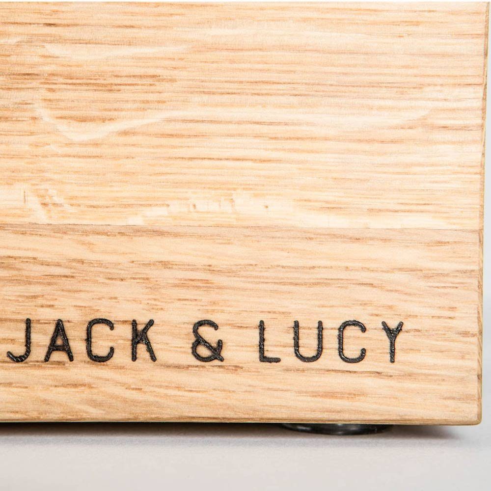 JACK Schneidebrett S 33x22 Eiche-Langholz & Essentials, stationary - LUCY Eiche, cm Holz, Schneidebrett