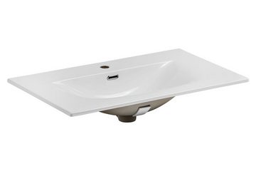 einfachgutemoebel Waschtisch-Set Badezimmer Waschplatz KARATA 60cm, Einbaubecken weiß, kaschmir grey, (Badmöbel Set, 1-St., Waschtisch Unterschrank)