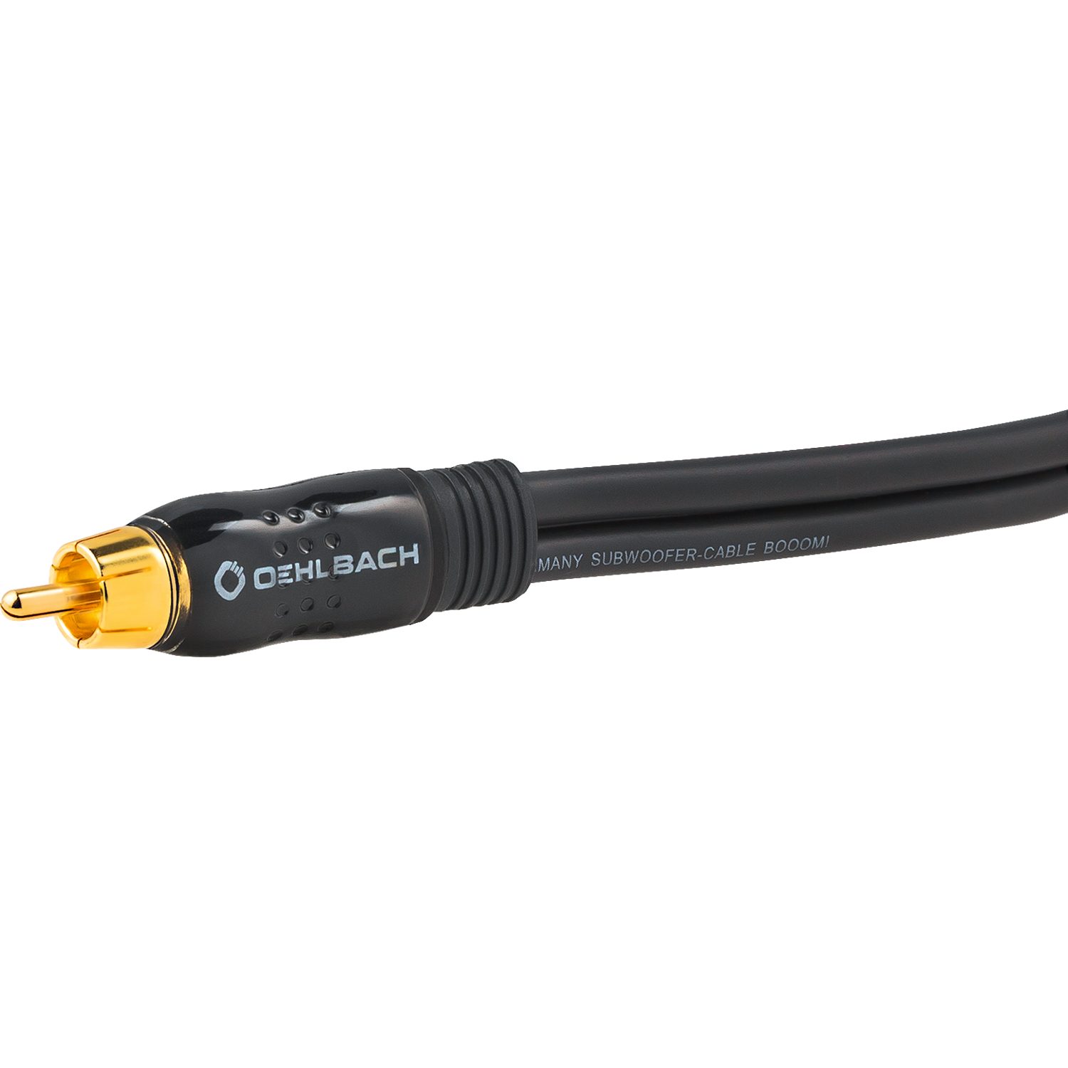 OEHLBACH BOOOM! Subwoofer Y-Cinch-Kabel Audio-Kabel, Cinch, 2 x Cinch (200 cm), Flexibel, Hochwertiges Kupfer