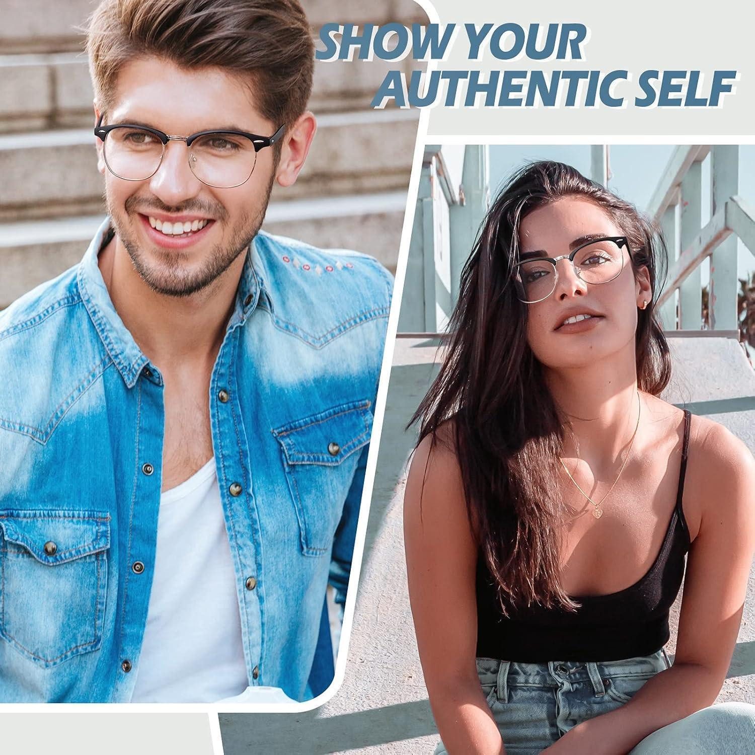 LuxusKollektion Brille 50er Jahre Retro Nerd Brille Halbrahmen Hornbrille Rockabilly Streber