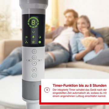 SOLIS OF SWITZERLAND Standventilator Breeze, Typ 7582, Timer, 65 W, 3 Stufen, 360° Oszillationsfunktion