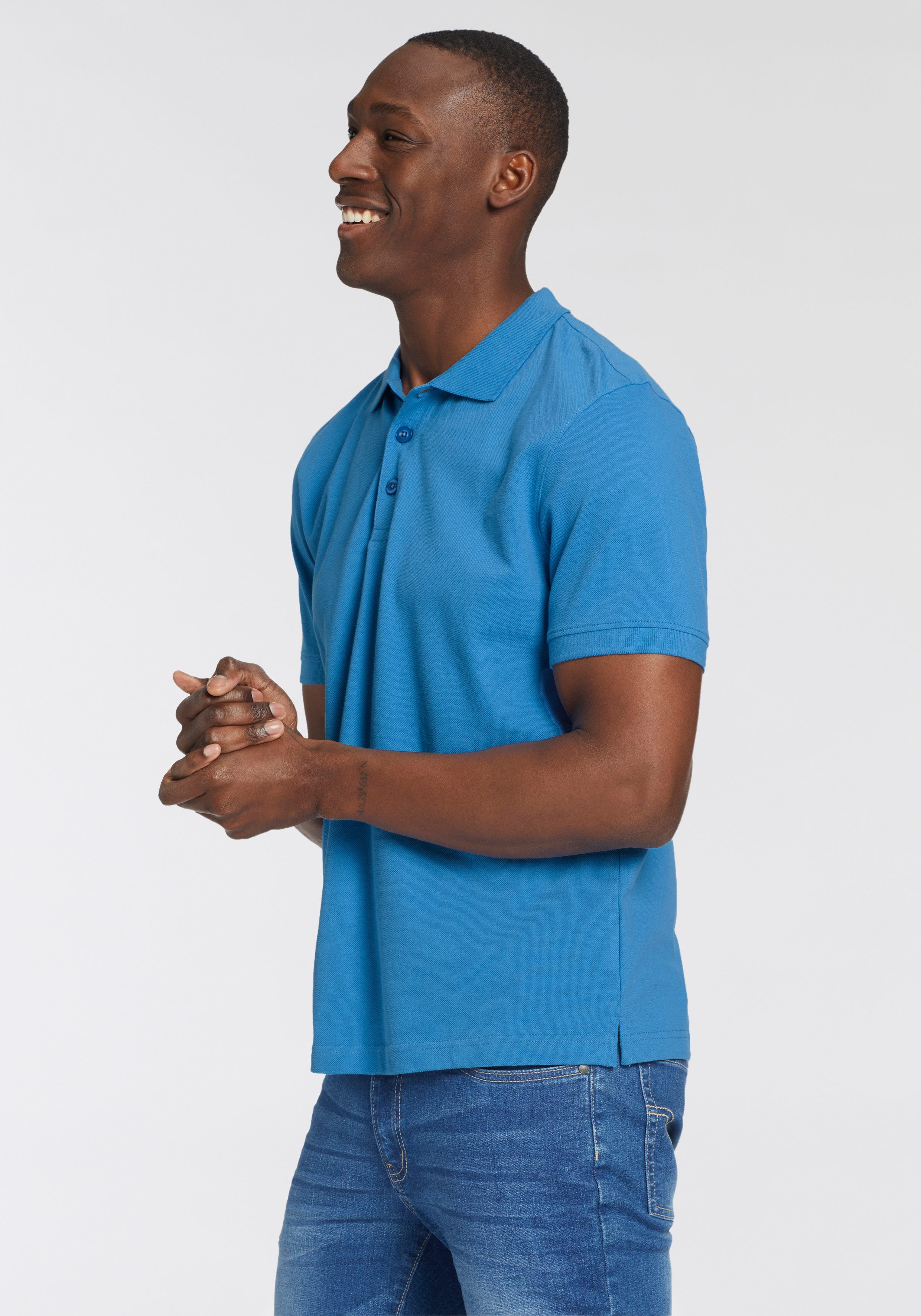 Man's World Poloshirt Kurzarm, lockere Passform, günstig online kaufen
