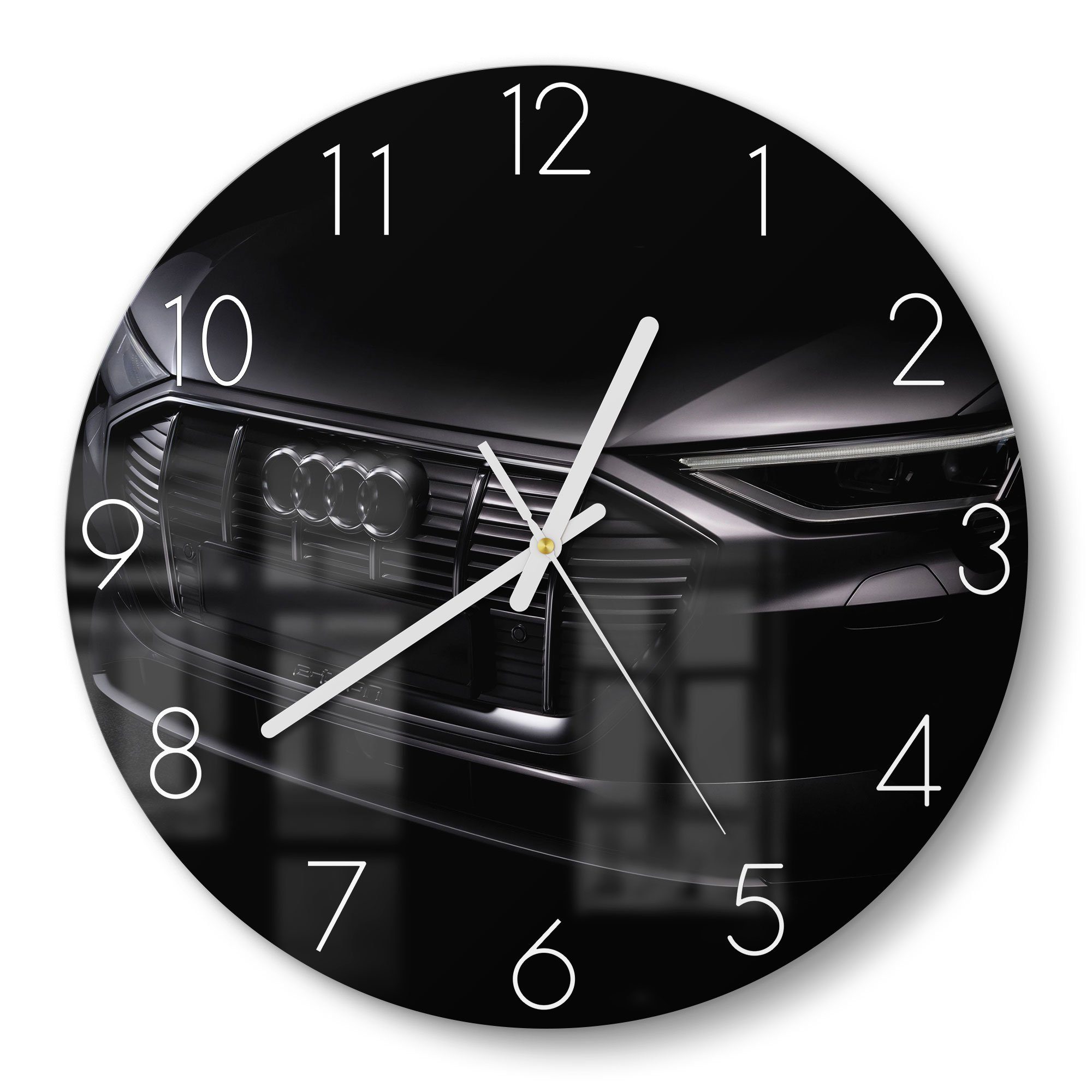 DEQORI Wanduhr 'Audi Frontalaufnahme' (Glas Glasuhr günstig online kaufen