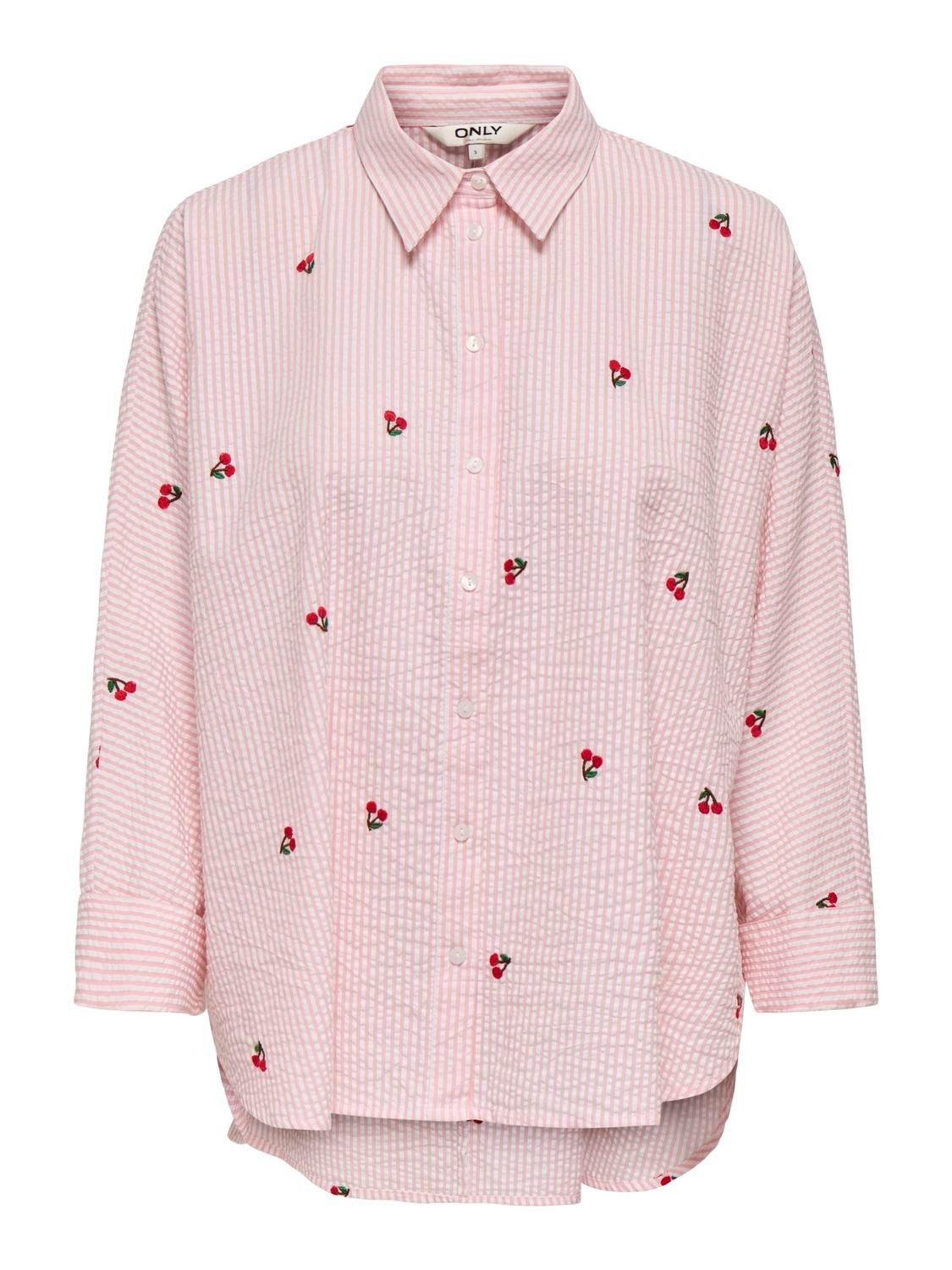 ONLY CARMAKOMA Druckbluse CARNEW LINA GRACE L/S CHERRY SHIRT WVN
