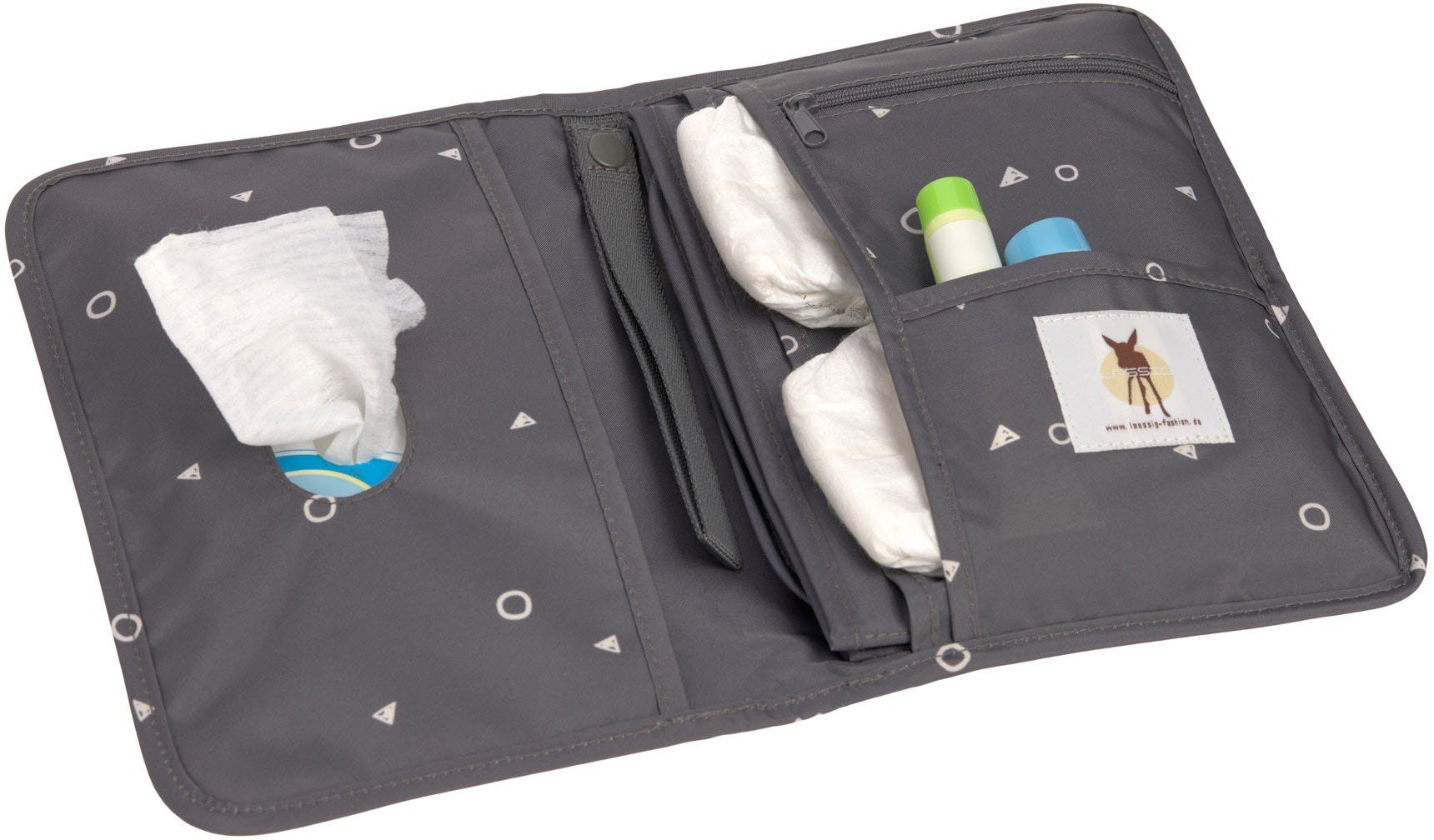 LÄSSIG Windeltasche Casual, Changing Pouch, Universe Anthracite, PETA-approved vegan