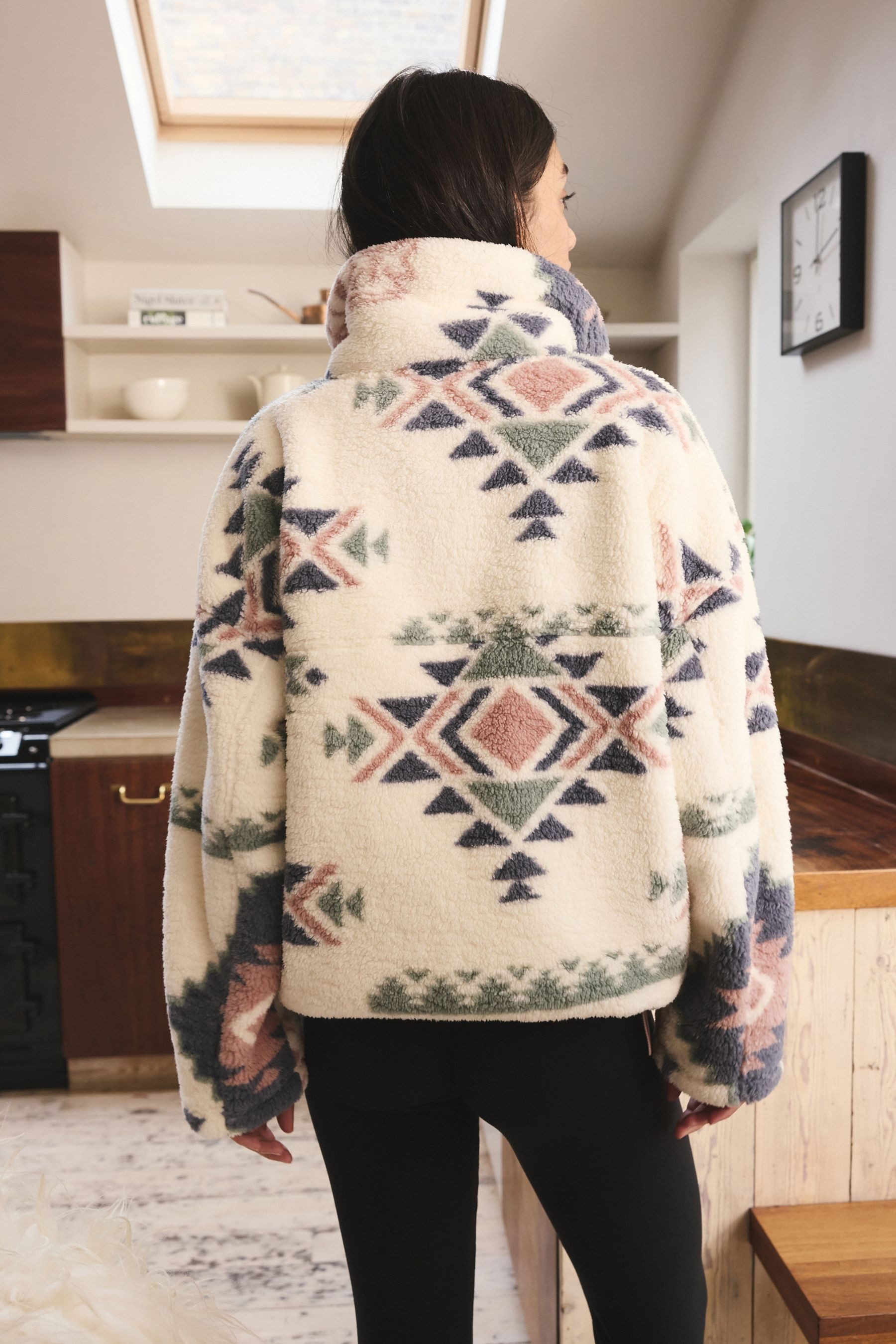 Next Fleecejacke Borg-Fleece mit halben Reißverschluss günstig online kaufen