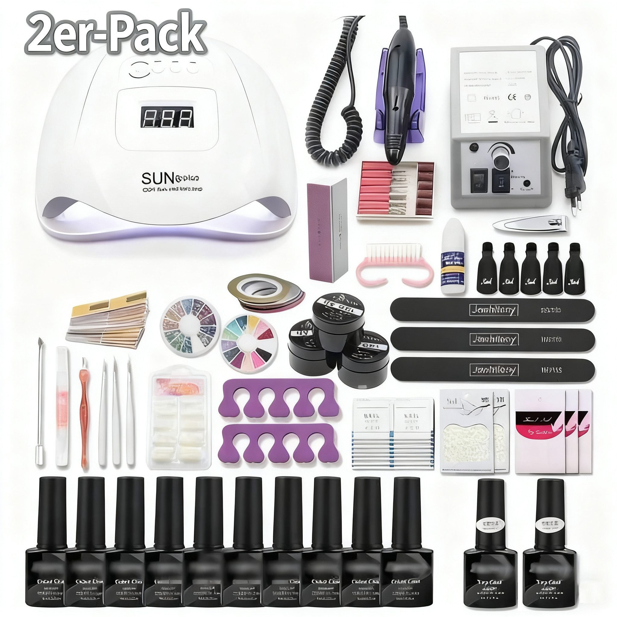 POPOLIC Nagellack-Set DIY Nail-Art-Set, 8ml 10/20-Farben Nagellack-Set, 2-tlg., 