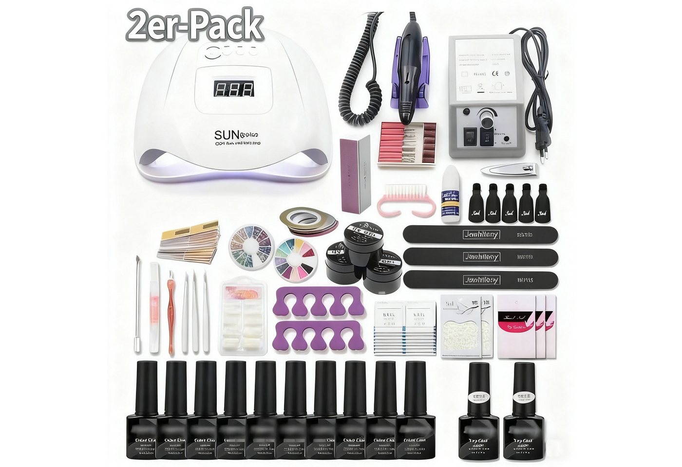 POPOLIC Nagellack-Set DIY Nail-Art-Set, 8ml 10/20-Farben Nagellack-Set, 2-tlg., Kontakt-Maniküre-Werkzeuge für Anfänger/Profi-Maniküre(10-Farben)