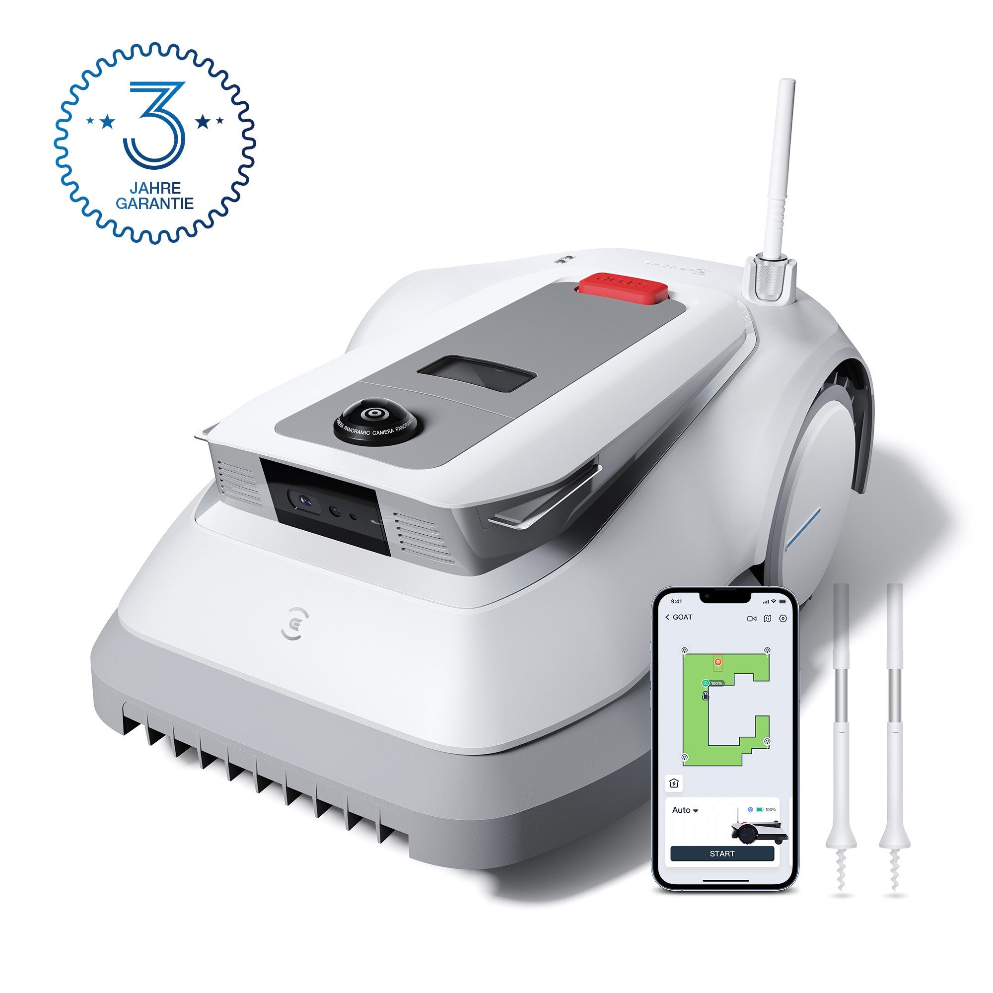 ECOVACS Rasenmähroboter GOAT G1-800 White, bis 800 m² Rasenfläche, (Set), mit intelligenter 3D-Hindernisvermeidung ECOVACS Rasenmähroboter GOAT G1-800 White, bis 800 m² Rasenfläche, (Set), mit intelligenter 3D-Hindernisvermeidung