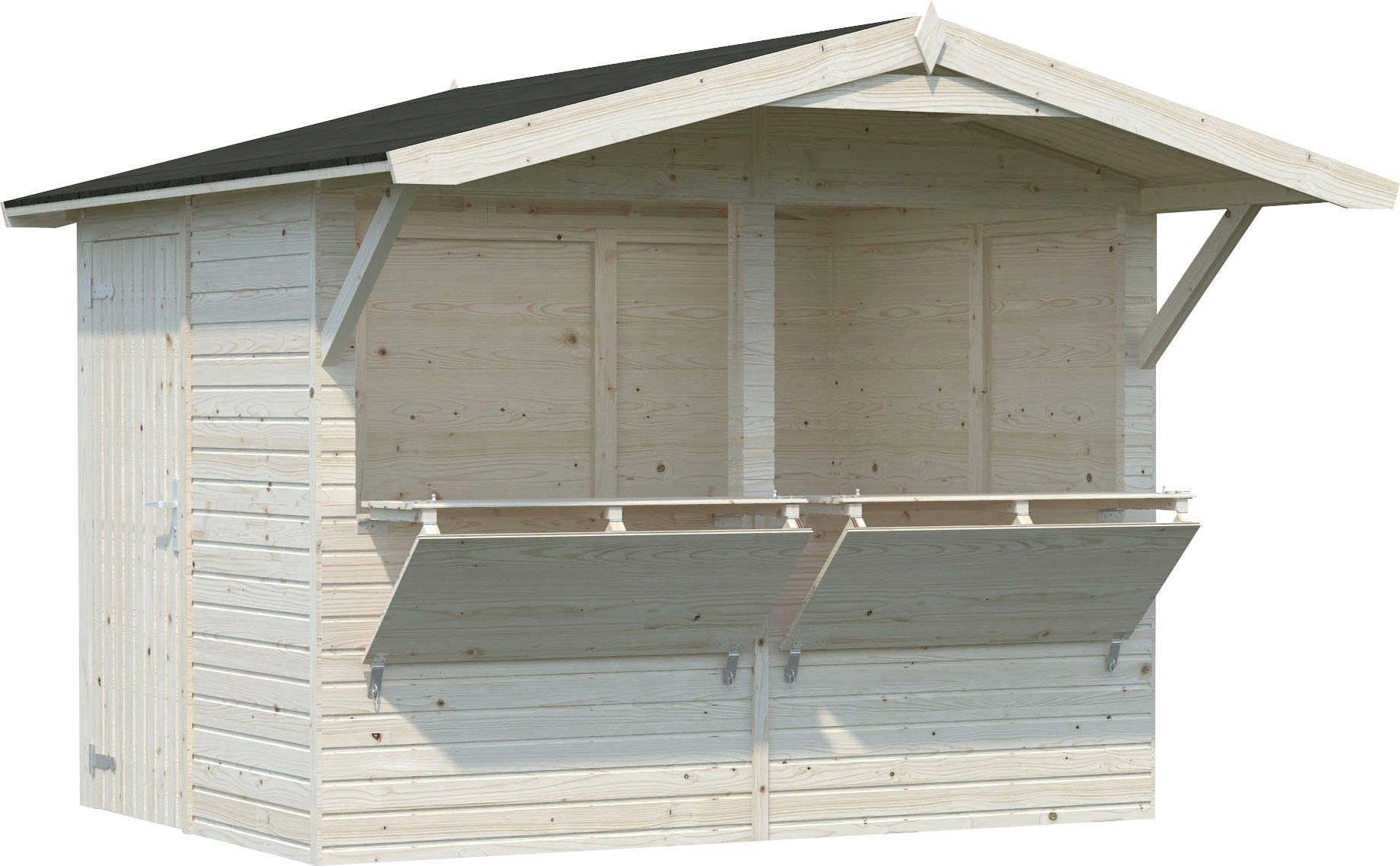 Palmako Gerätehaus Marktstand Stella, BxT: 311x267 cm, transparent