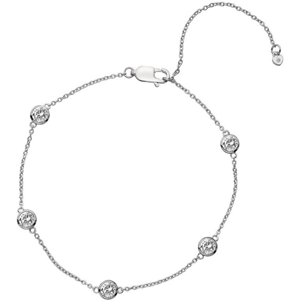 Diamond Armband Silver bracelet with topaz and genuine diamond Willow DL580