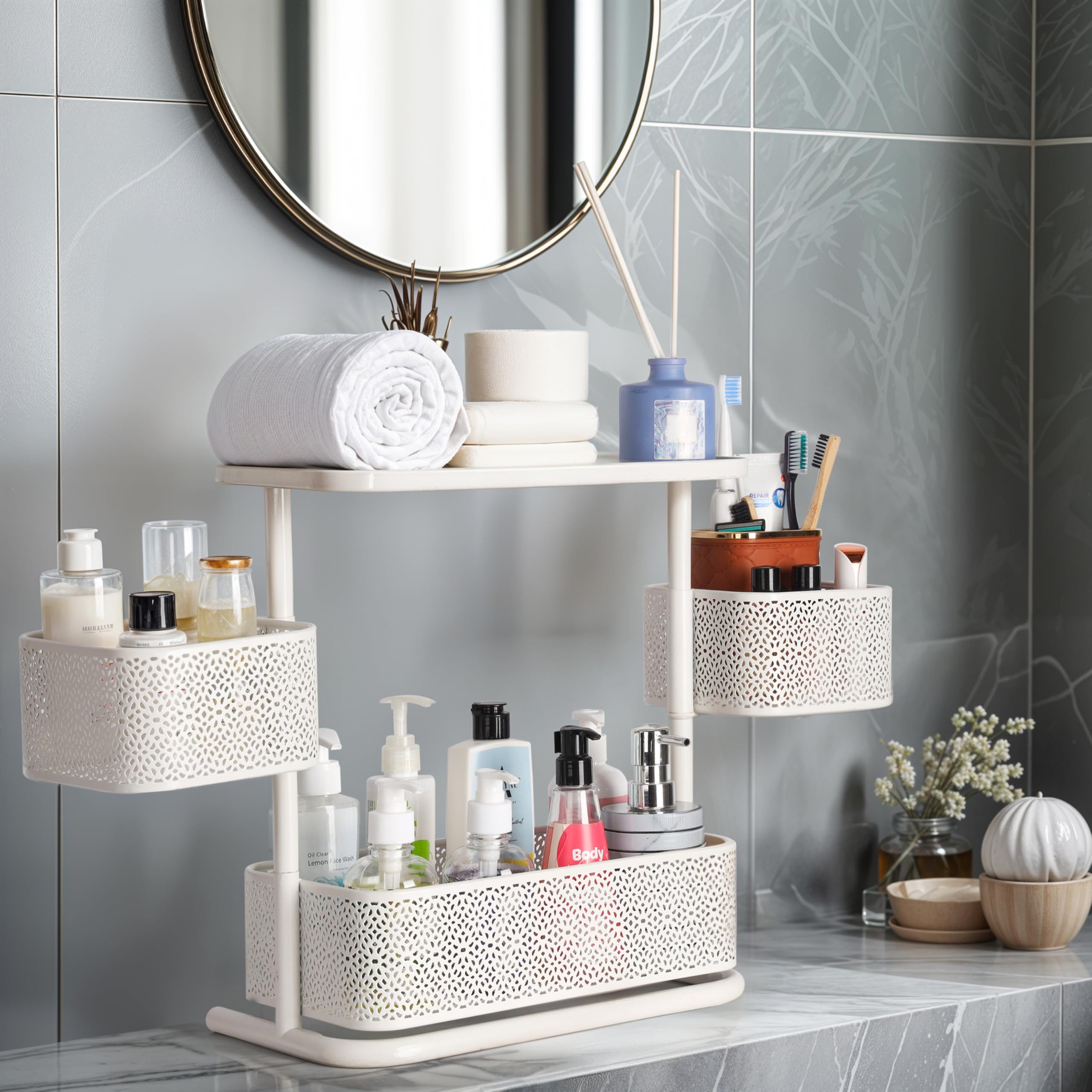 Belle Vous Badorganizer Belle Vous 3-Ebenen Drehbarer Schminktisch Organize günstig online kaufen