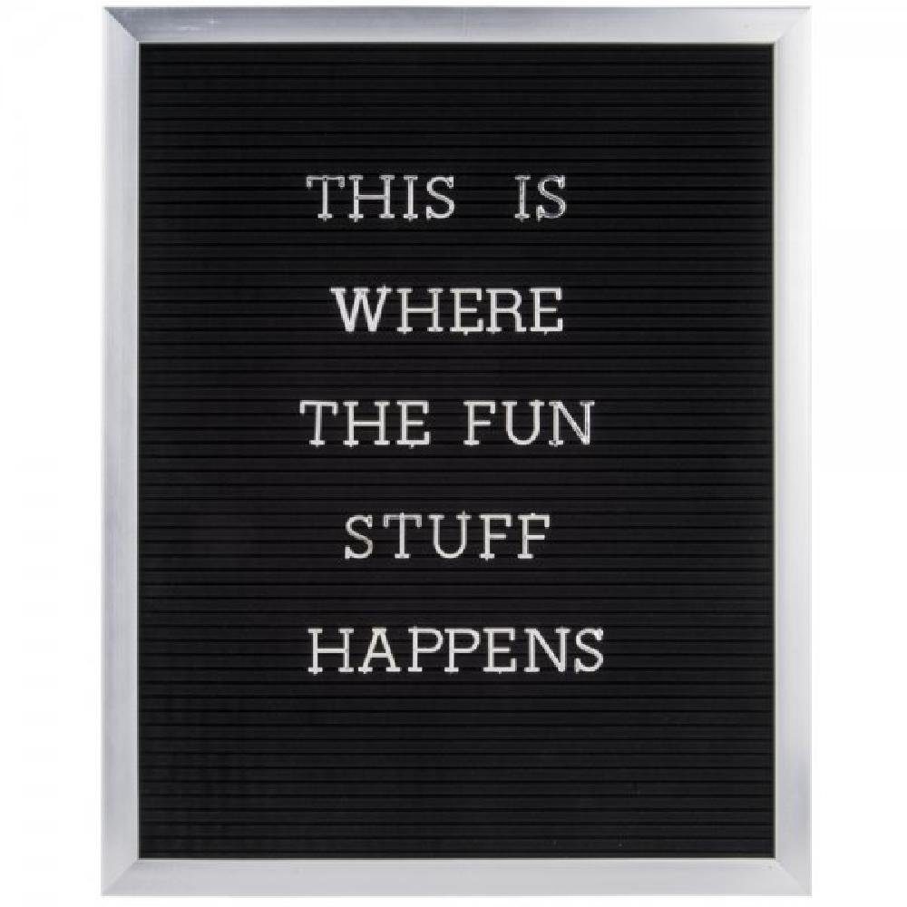 Present Time Pinnwand Memoboard Silber (50x40cm)