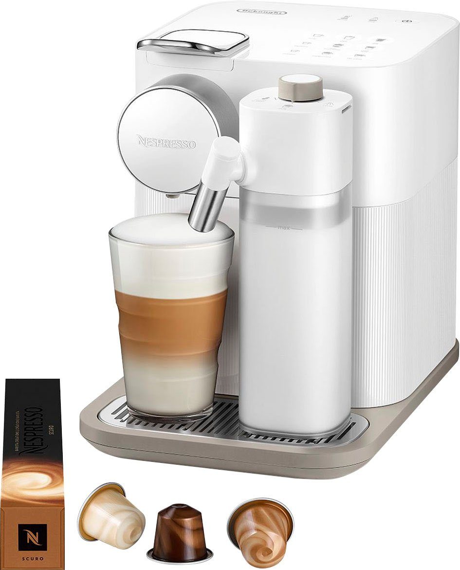 NESPRESSO Kapselmaschine EN640.W von DeLonghi, white, inkl. Willkommenspaket mit 7 Kapseln