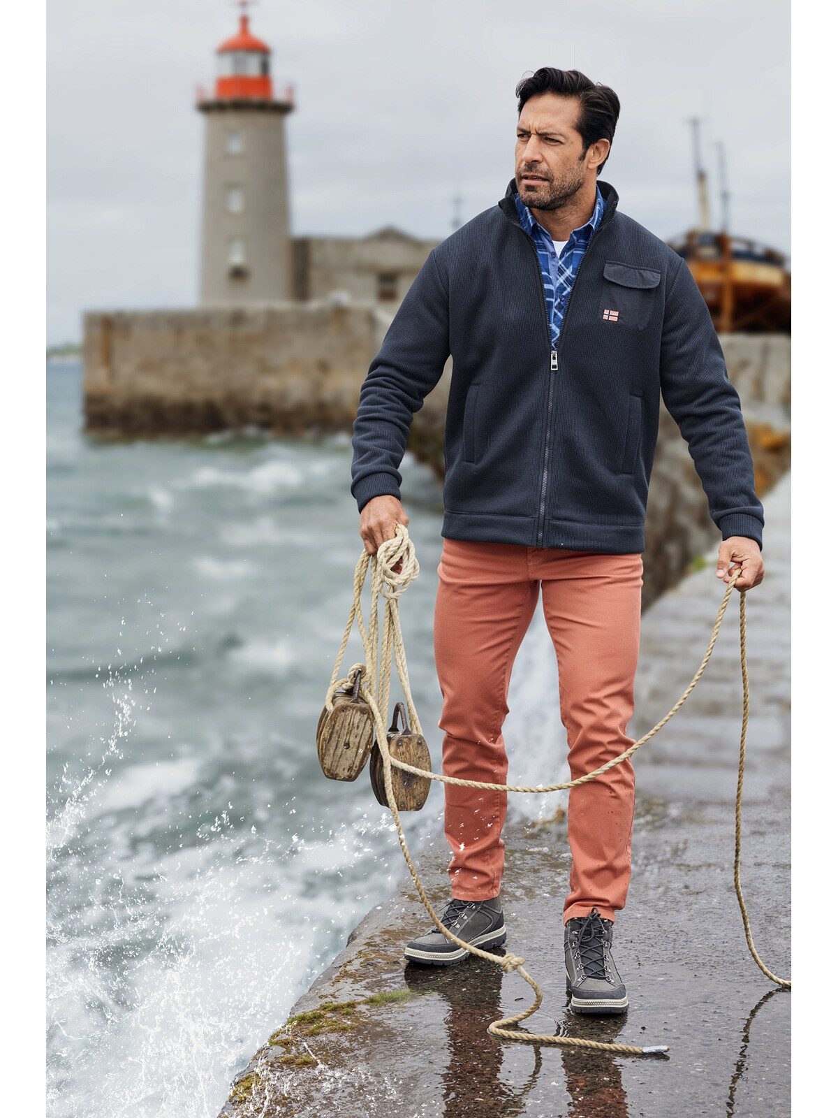 Jan Vanderstorm Sweatjacke HALSTROM mit Brusttasche