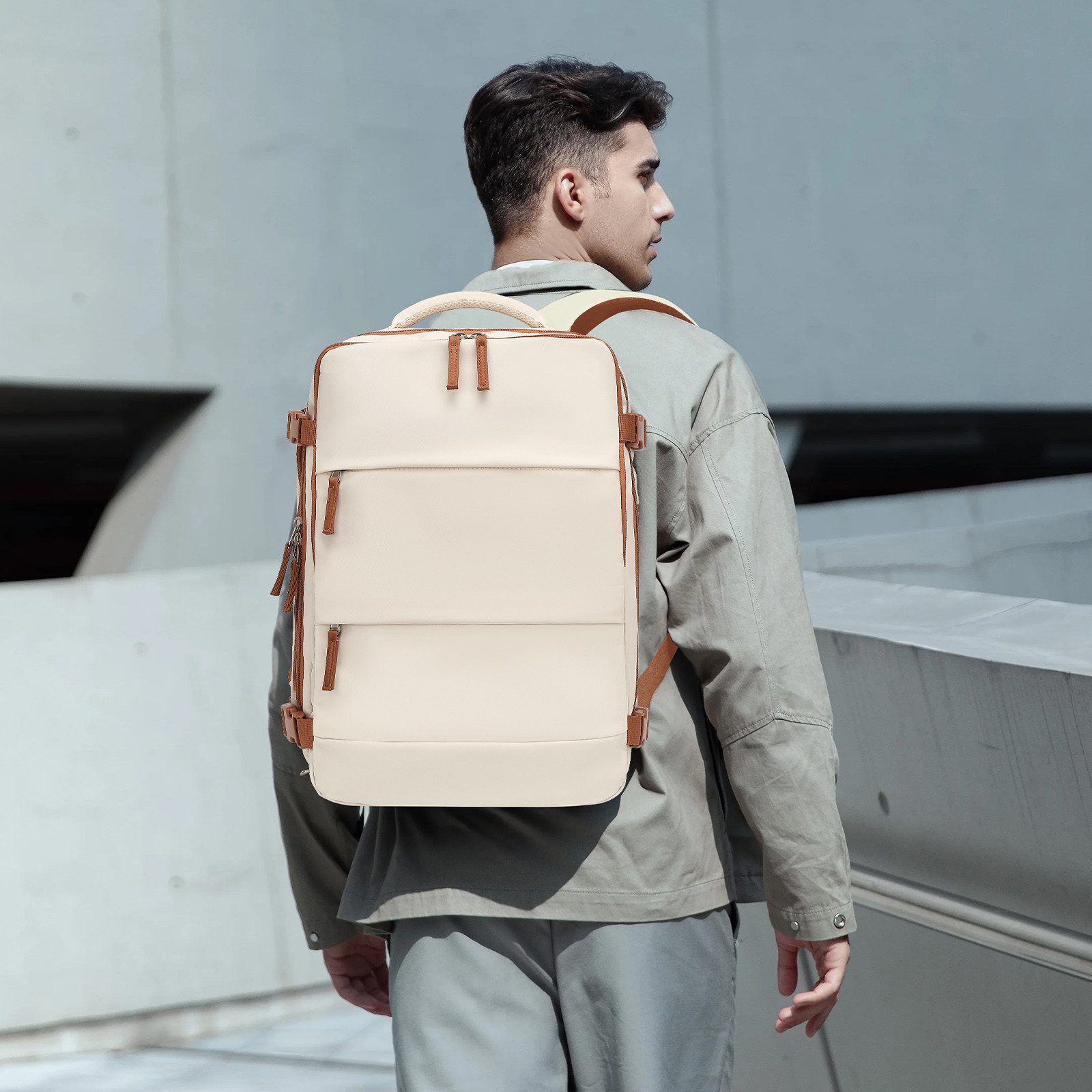 KONO Reiserucksack Handgepäck Laptop Rucksack 42x30x20,25L mit Schuhfach für Reisen&Sport