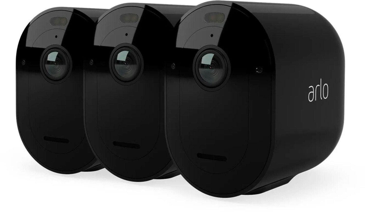 ARLO Überwachungskamera Pro 5 WLAN Überwachungskamera Innen und Außen 2K UHD 3er Set Schwarz