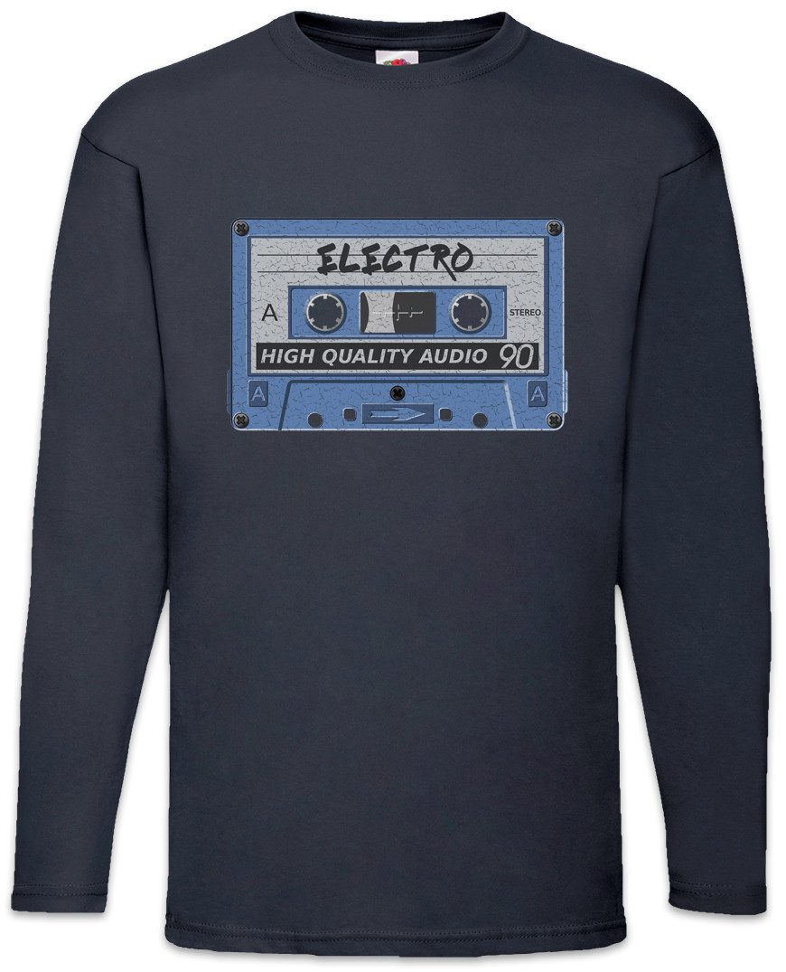 Langarmshirt Tape Electro Langarm T-Shirt Kassette Cassette Mixtape Techno Electro