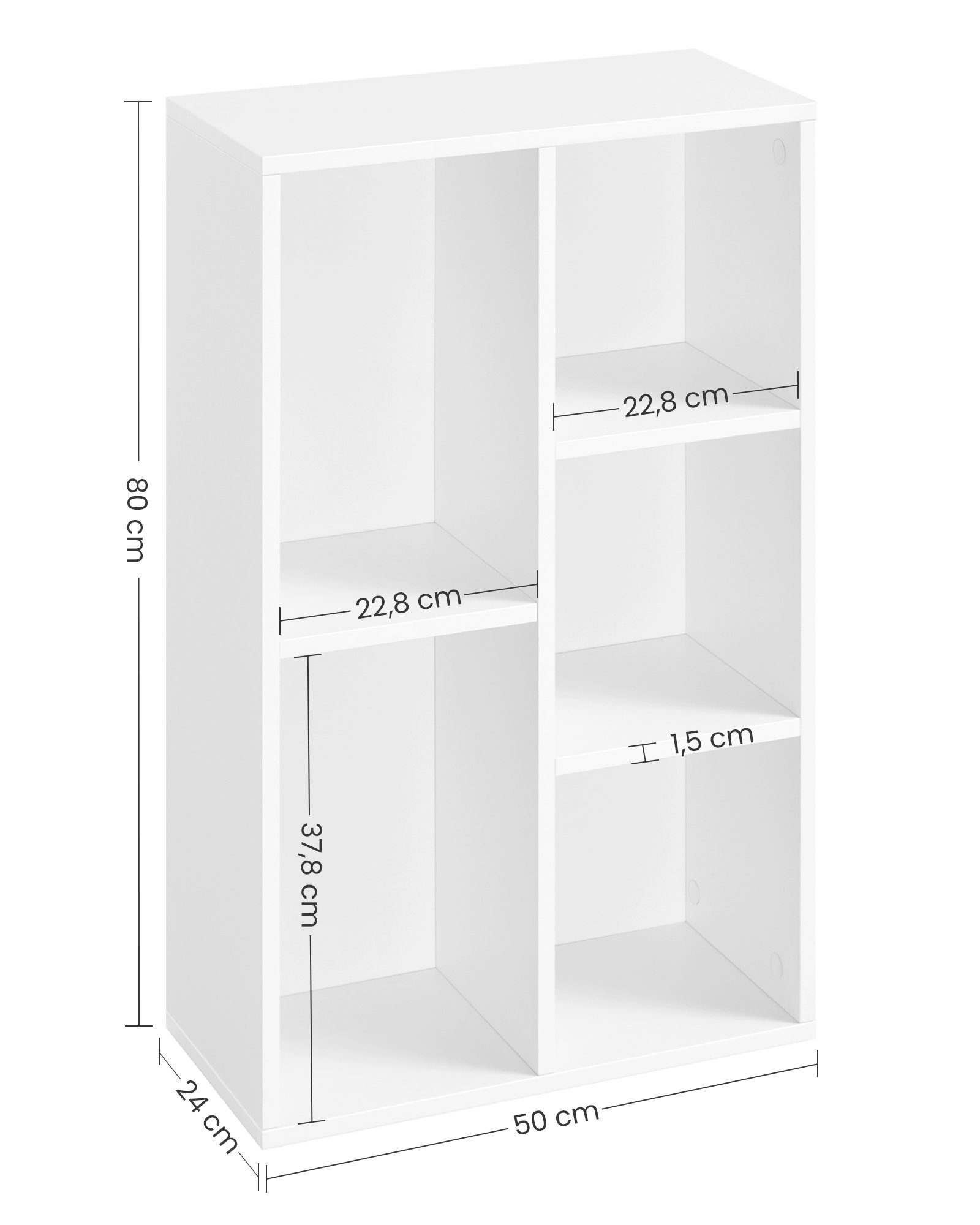 VASAGLE Bücherregal Standregal, mit 5 Fächern, günstig online kaufen