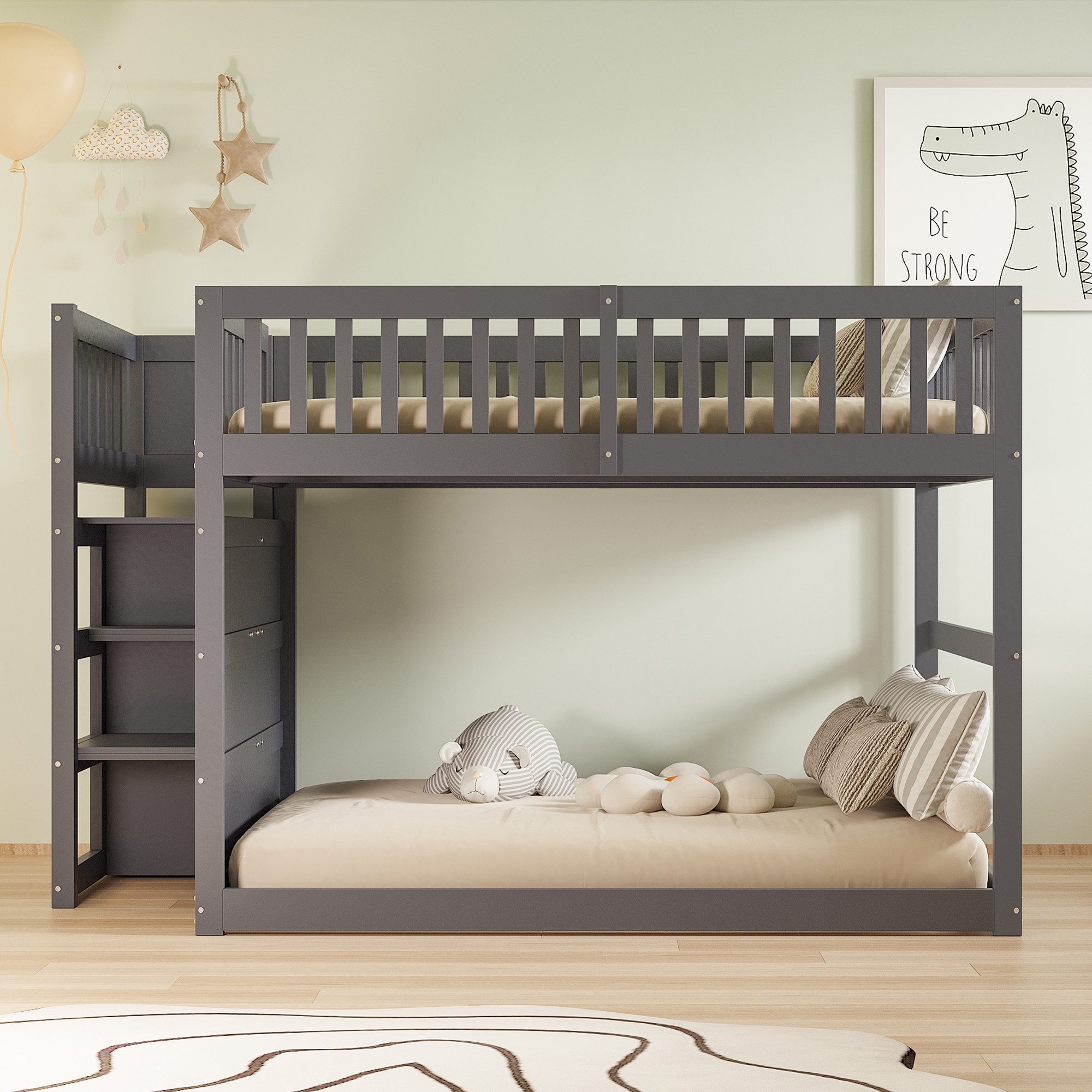 Merax Etagenbett 140x200cm mit Stauraum (1-St., günstig online kaufen