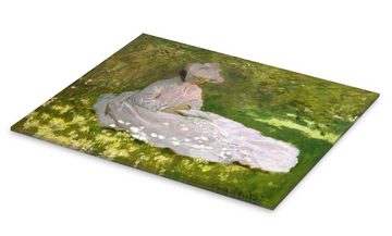 Posterlounge Acrylglasbild Claude Monet, Die Leserin, Wohnzimmer Malerei