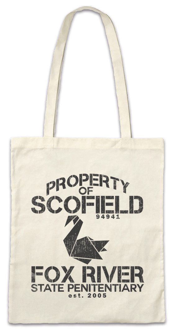 Beuteltasche Property Of Scofield Stofftasche Prison Michael Logo Symbol Zeichen