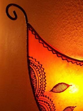 Marrakesch Orient & Mediterran Interior Wandleuchte Marokkanische Wandlampe Aladin, Marokkanische Leder Wandlampe