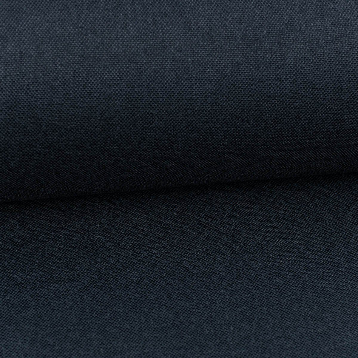 SCHÖNER LEBEN. Stoff Verdunklungsstoff Black Out Vorhangstoff Iso schwarz 1,40m, pflegeleicht