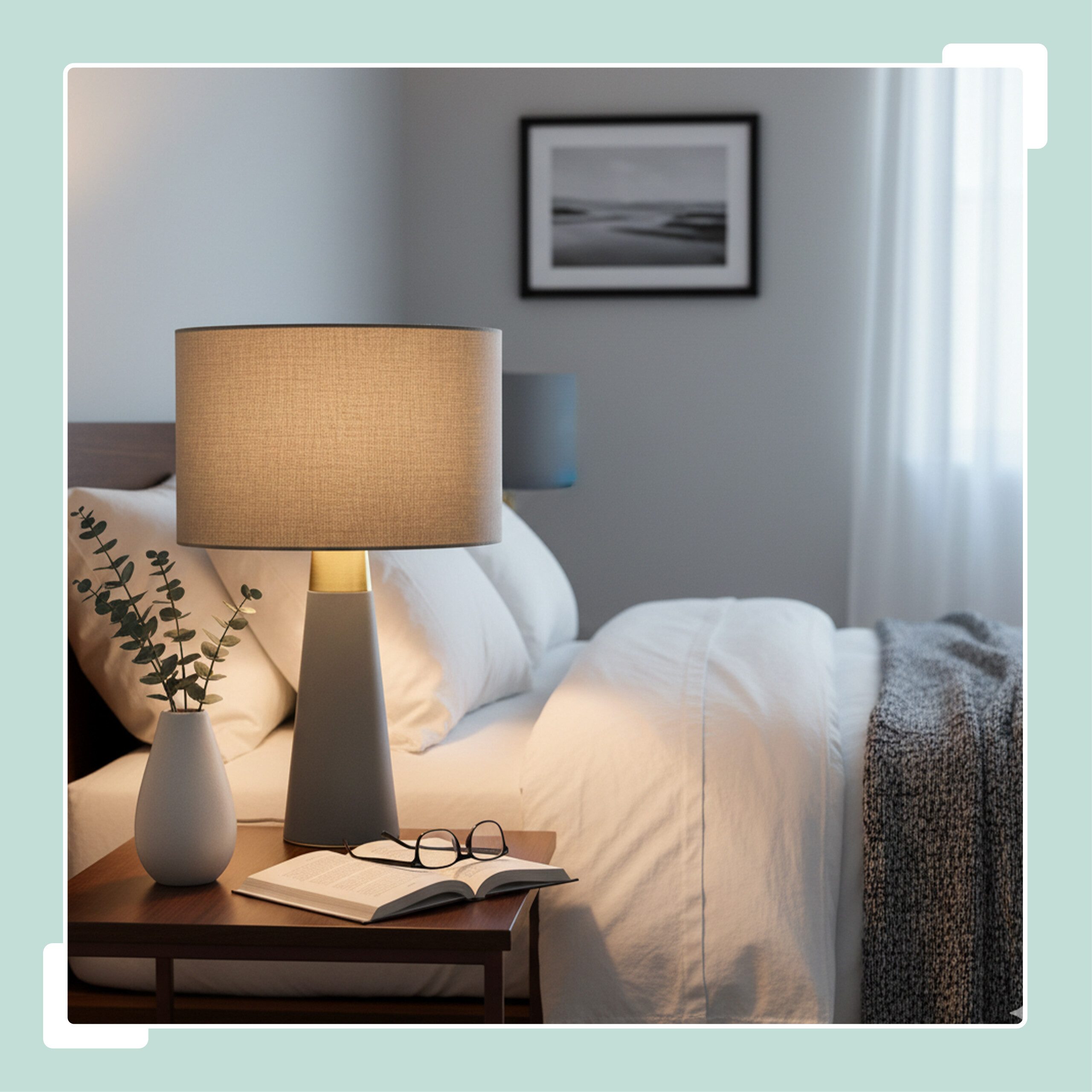 relaxdays Nachttischlampe Tischlampe Samt & Leinen, Ein-/Ausschalter, ohne Leuchtmittel, B