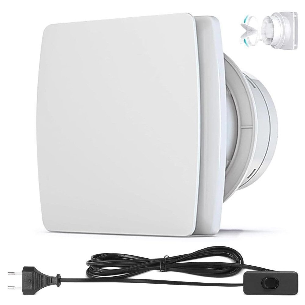 XERSEK Wandventilator Badlüfter Ø100mm Abluftventilator mit Rückstauklappe, günstig online kaufen