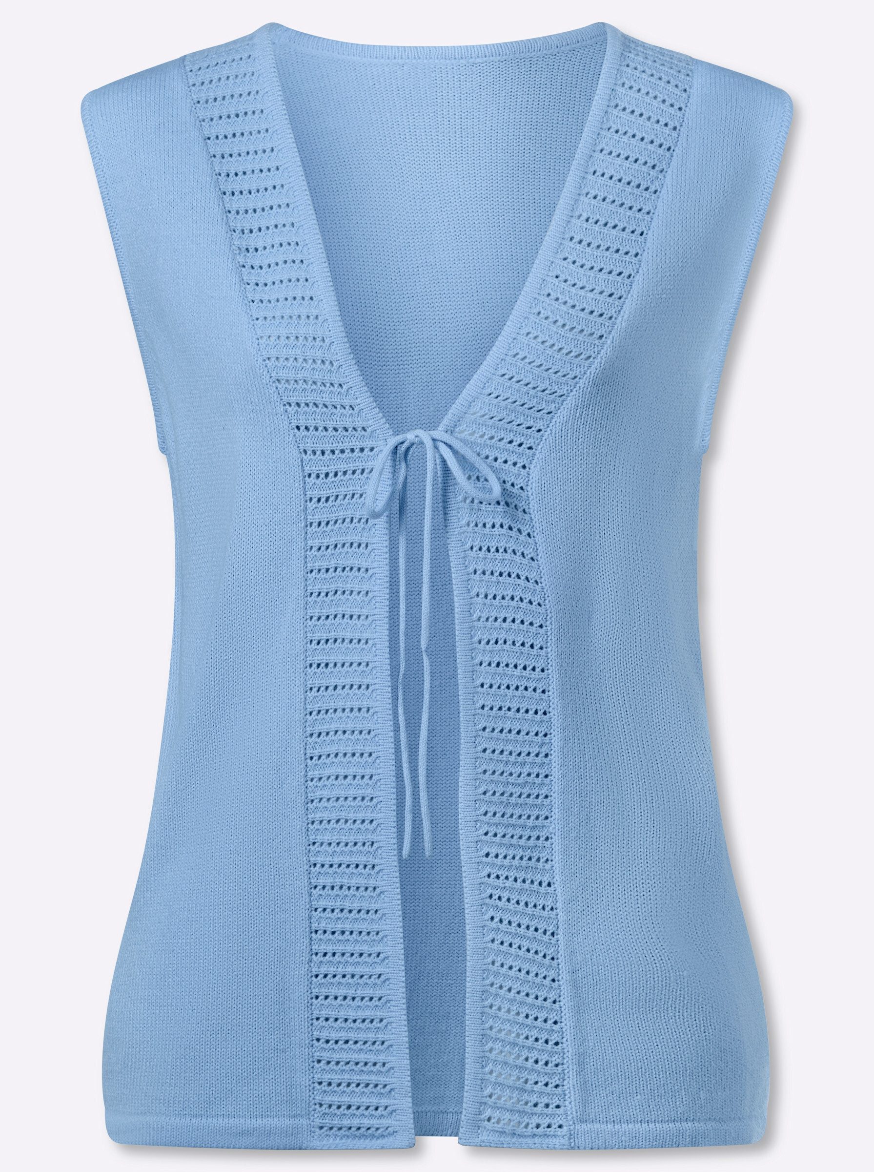 Sieh an! Strickweste Strickweste Ärmellos Jersey, Ajour