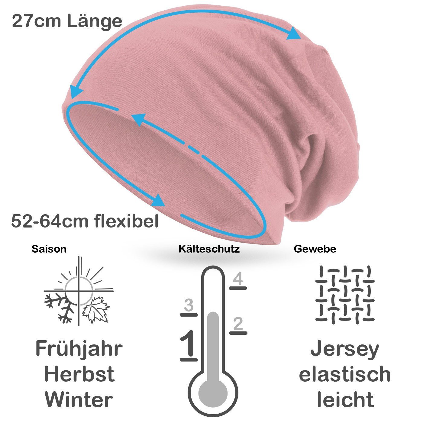 style3 Beanie Warme Herbst Mütze Damen Herren Haube Winter Laufen Sport Rad Chemo