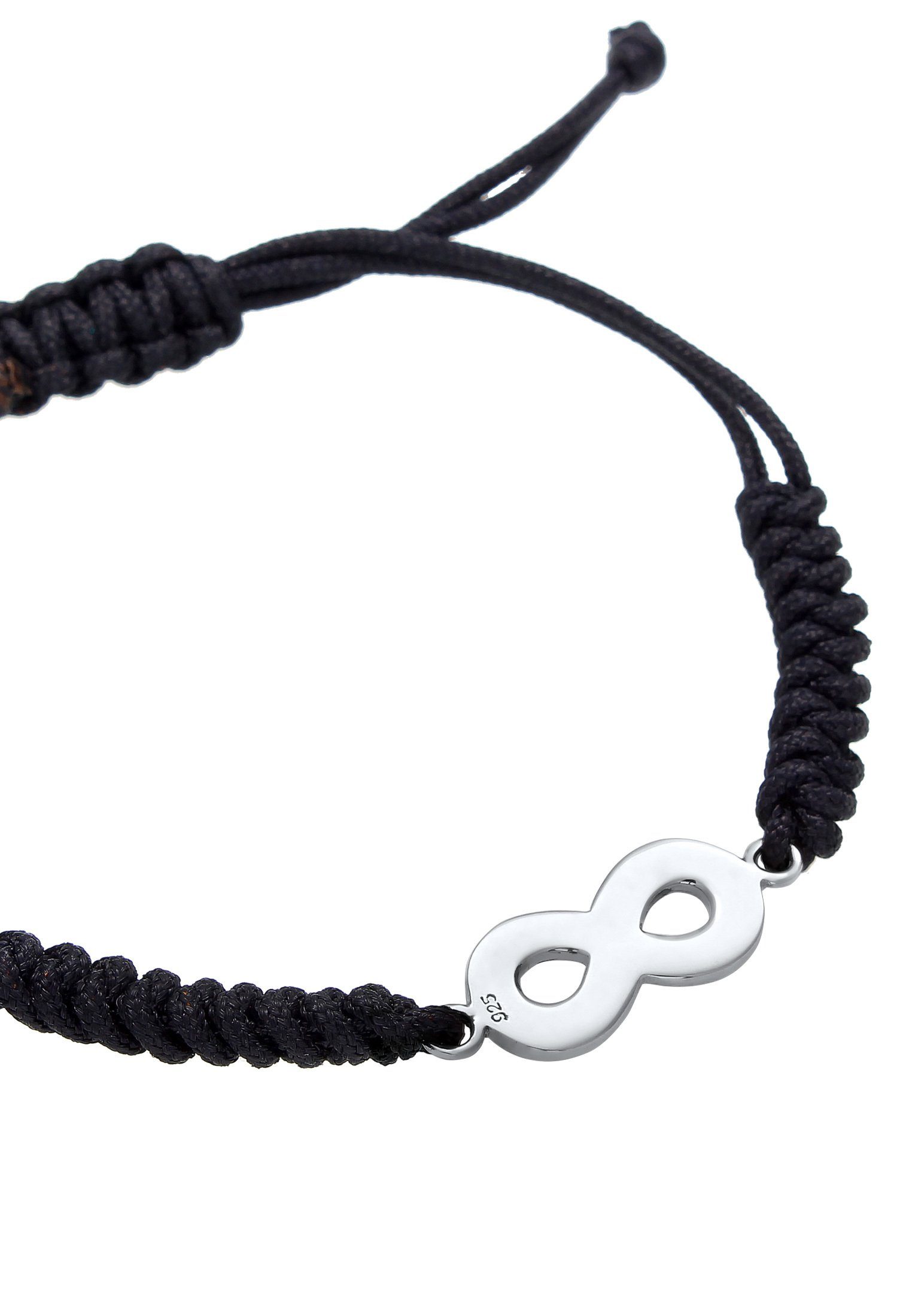 Kuzzoi Armband Herren Silber Oxidiert mit 925 Symbol Infinity