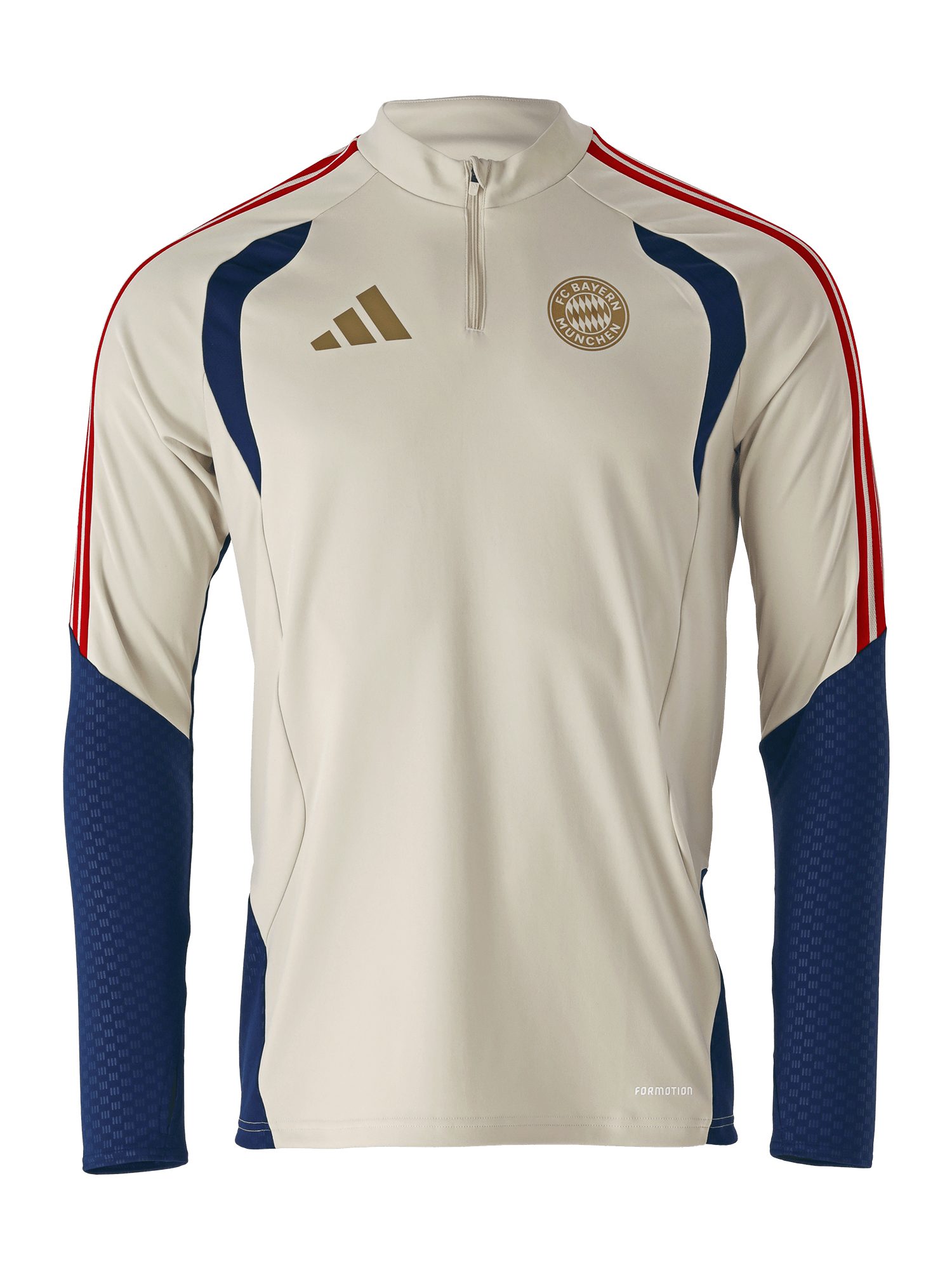 Sweatshirt FC Bayern München, Trainingstop Teamline, Herren, Off white