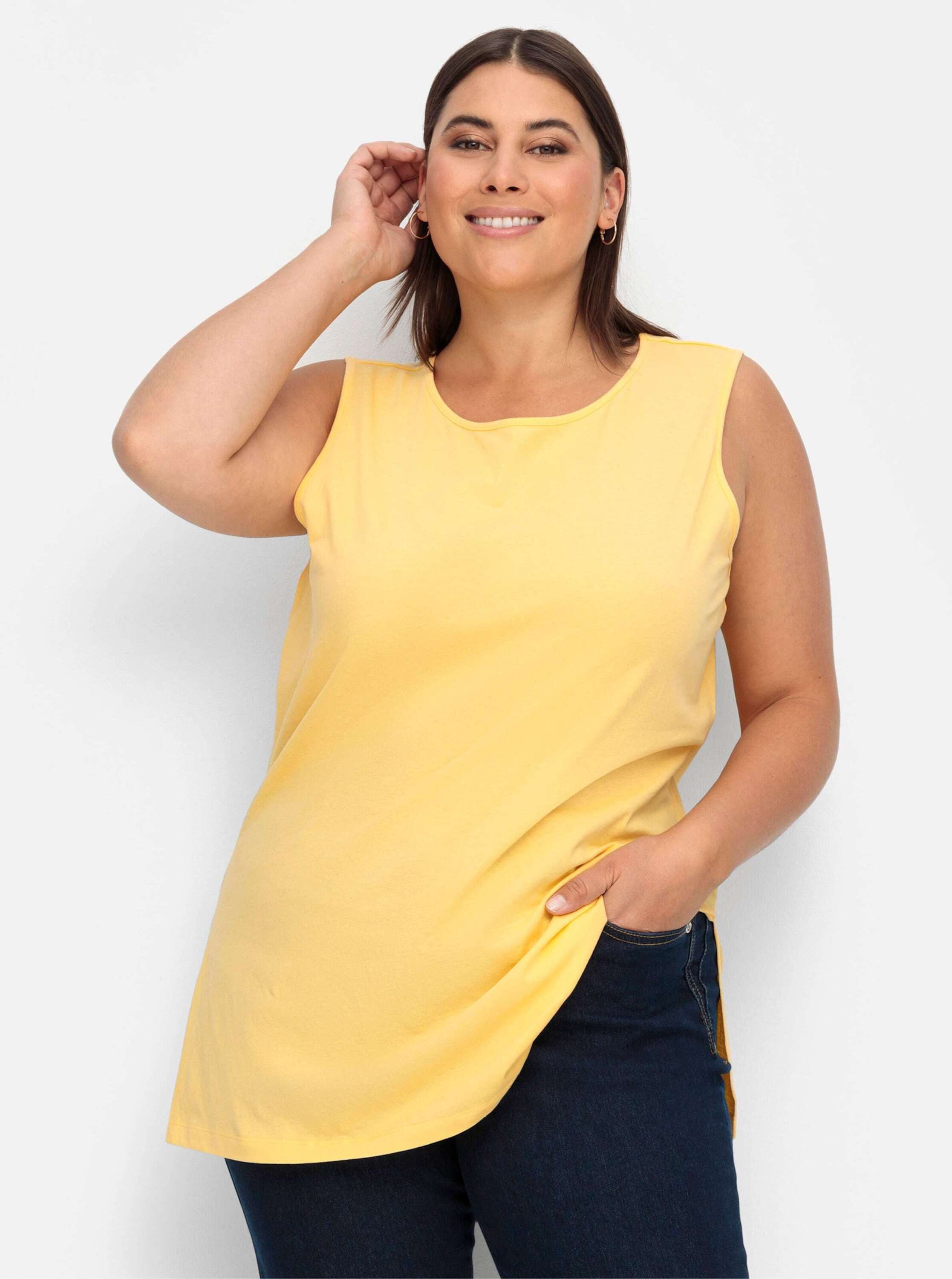 Sieh an! Shirttop Longtop Ärmellos