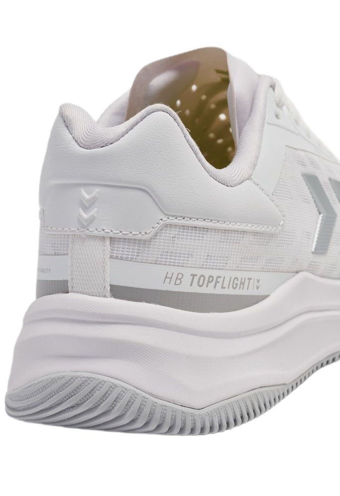 hummel Hallen-Indoorschuhe HB Topflight Pro (Handball) weiss/grau Herren Badmintonschuh