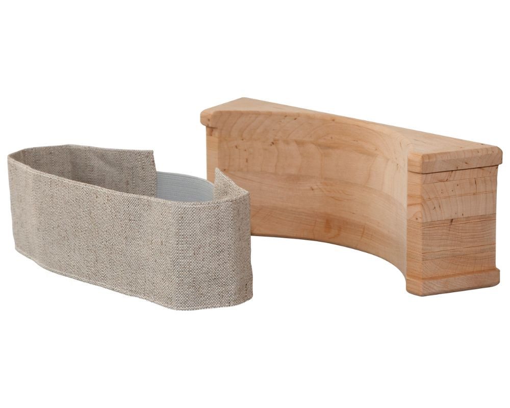 Finnsa® GmbH Sauna-Rückenlehne Sauna Kopfstütze mit Textilbespannung beige-grau