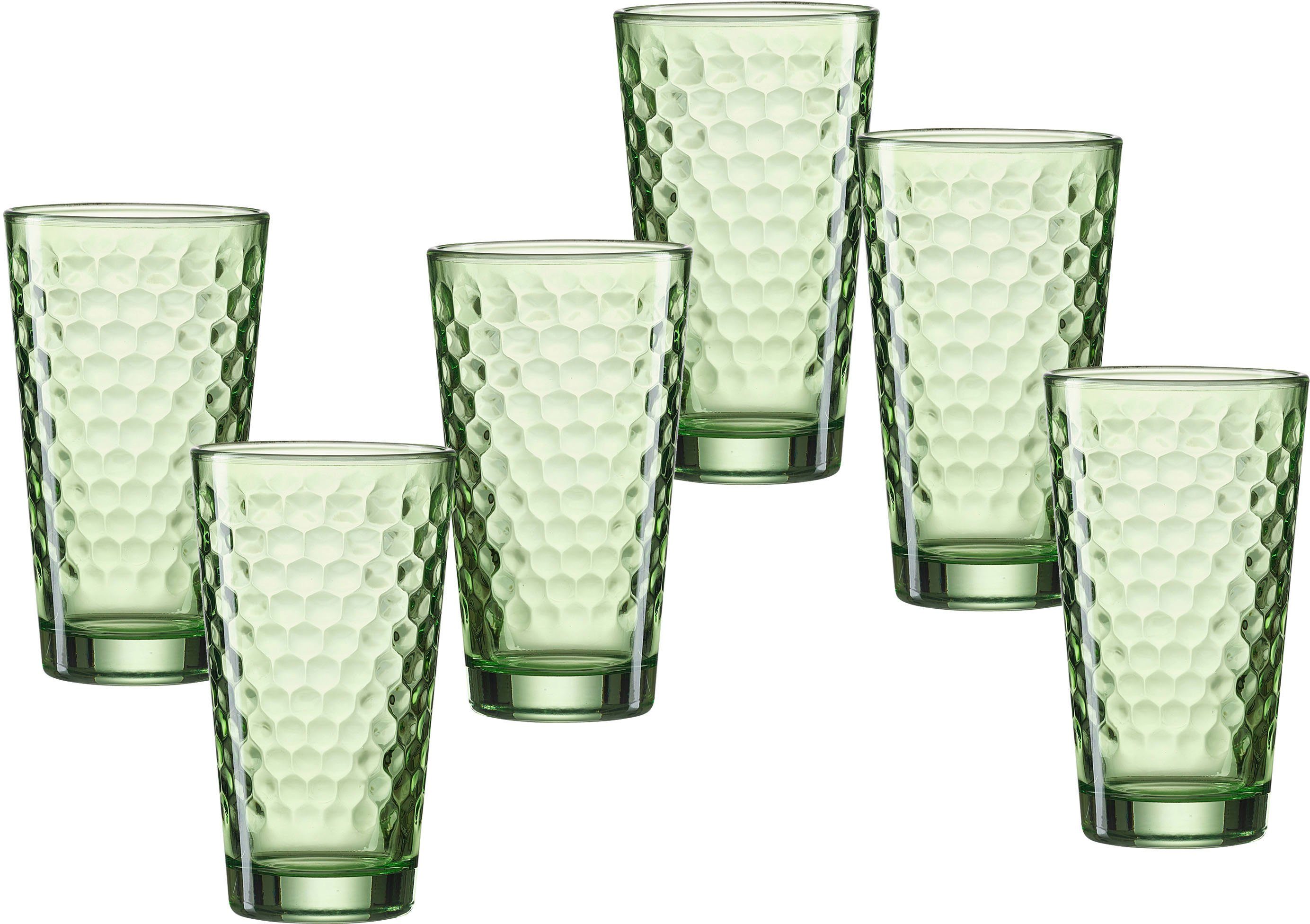 Ritzenhoff & Breker Longdrinkglas Favo, 6-teilig, Glas, 350 ml