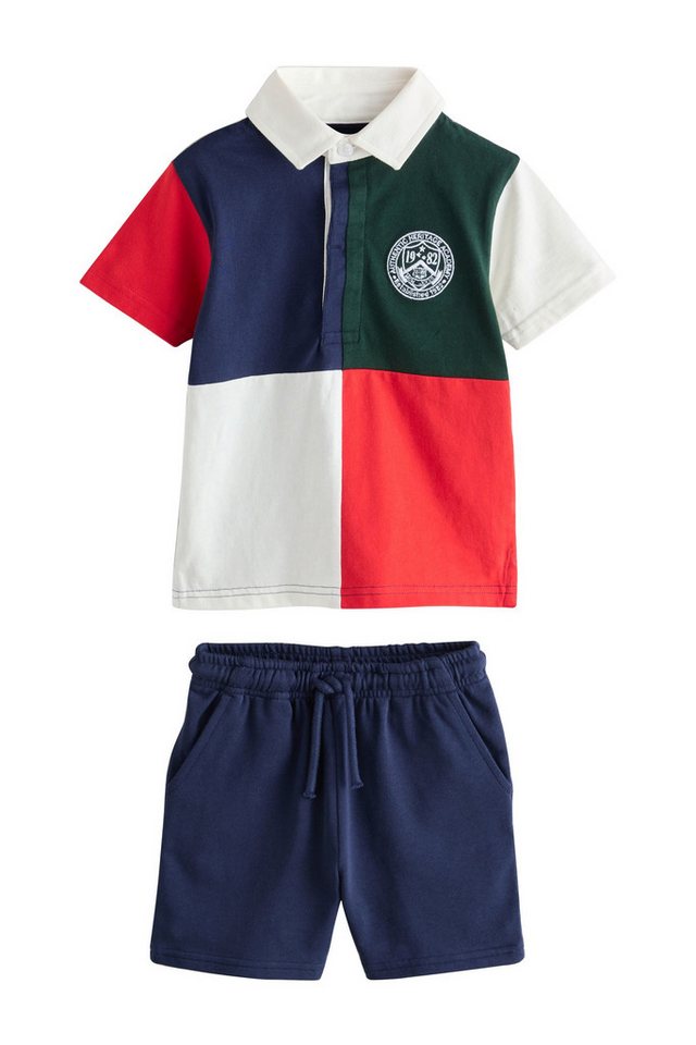 Next Hemd & Hose Kurzärmeliges Poloshirt und Shorts im Set (2-tlg)