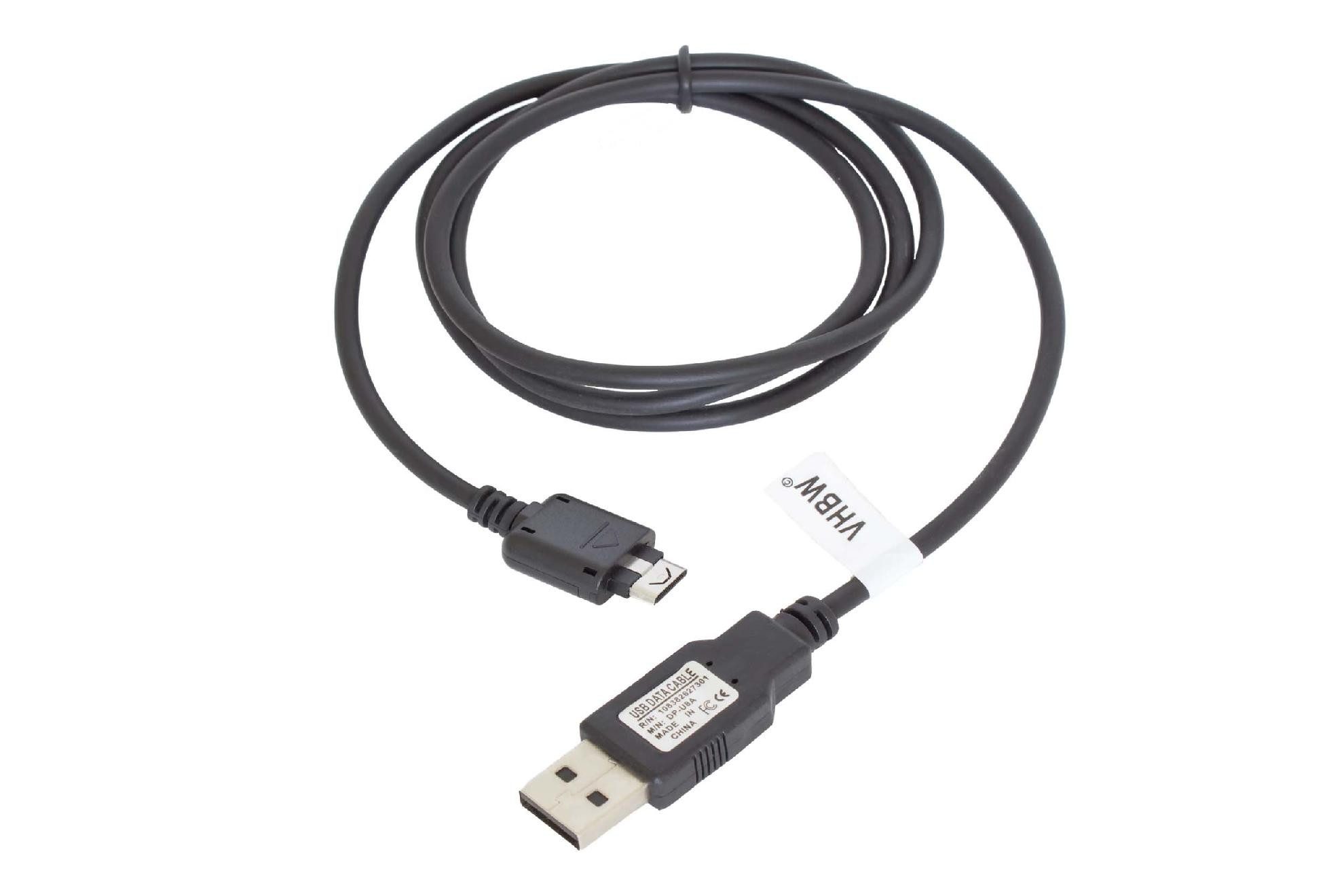 vhbw USB-Kabel, passend für LG KG800, KG320, KM380, KP100, KP130, KP230, KG300, KG90, KG90C, KG328, KG330, KG810, KG98 Handy, Telefon, Mobiltelefon