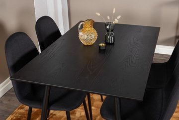 ebuy24 Essgruppe Dipp120x85BLBR Essgruppe Esstisch schwarz und 4 Po, (5-tlg)