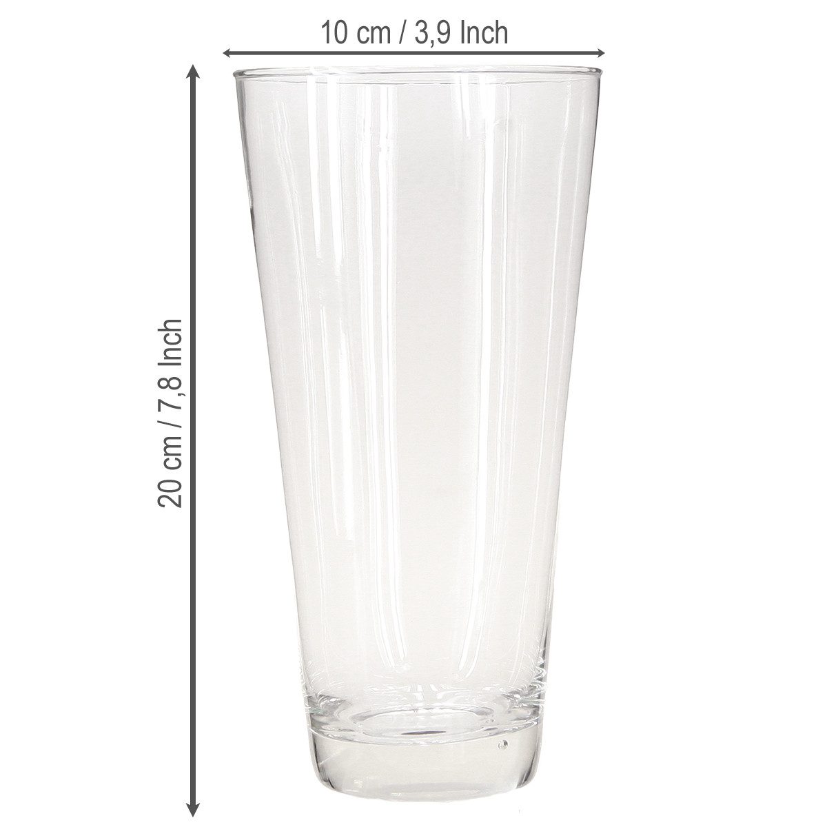 Florists Products Tischvase Elegante Blumenvase aus Glas für Sträuße und Dekoration