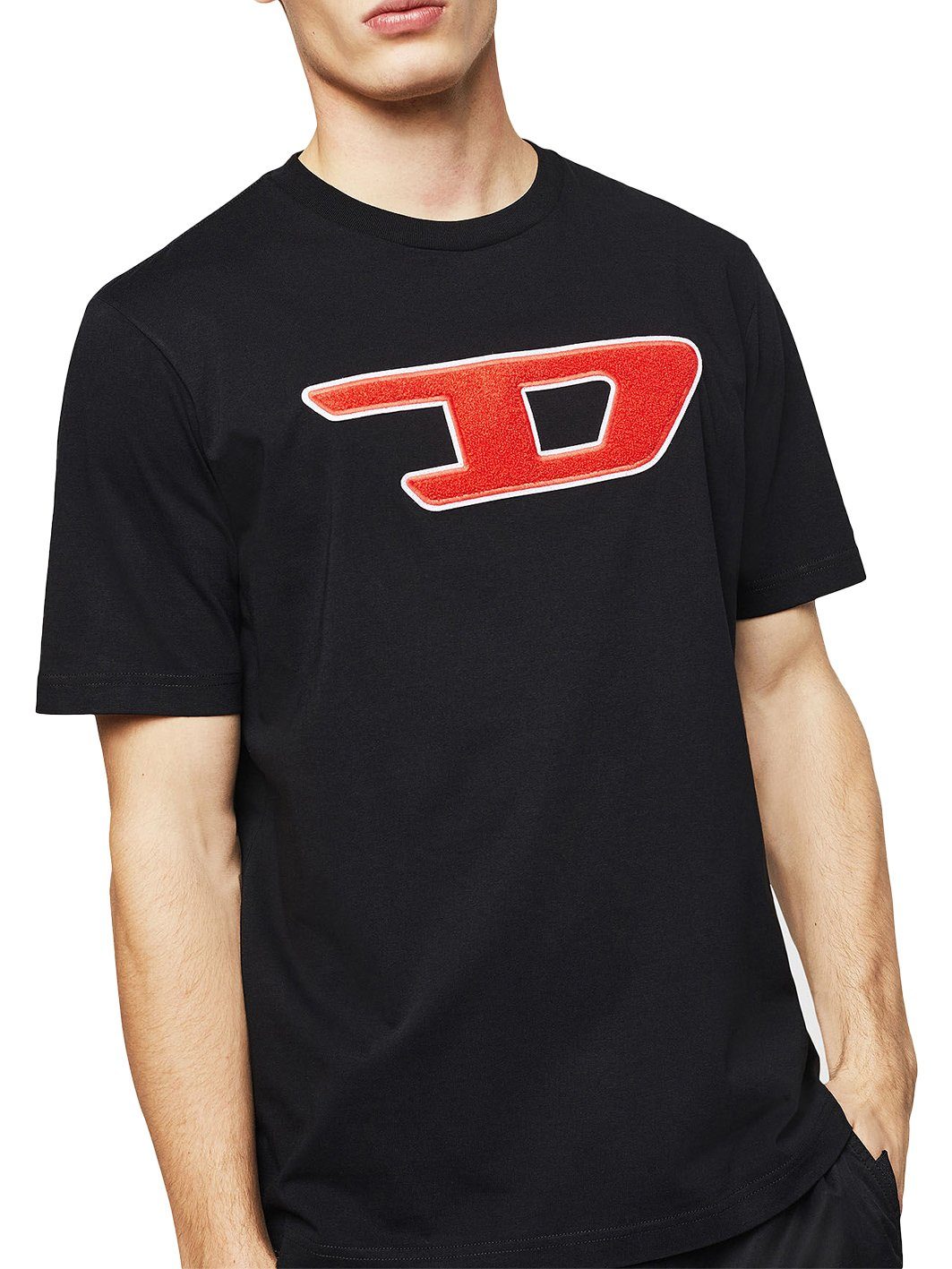 Diesel T-JUST-DIVISION-D Regular Rundhalsshirt Fit Shirt - Logo